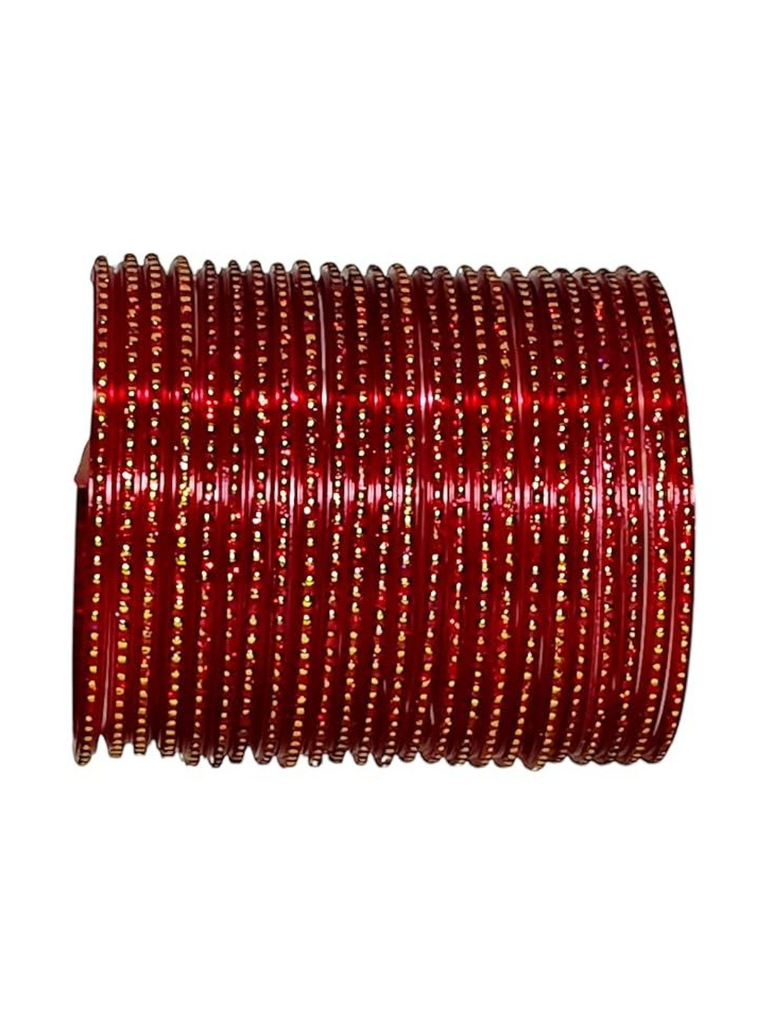SD Star Red Glass Artificial Stones & Beads Bangle