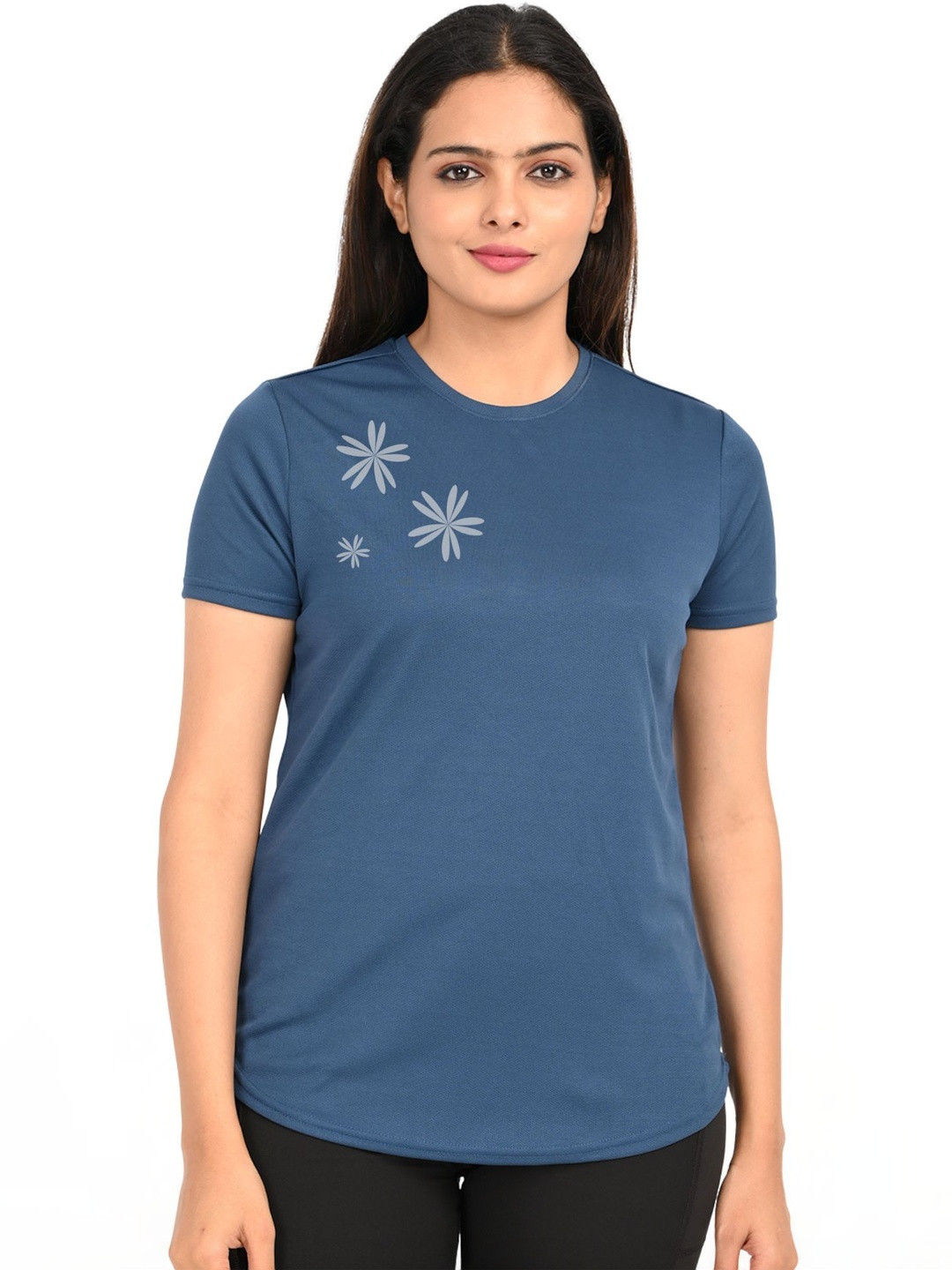 3Colors Women Floral Printed Dri-FIT T-shirt
