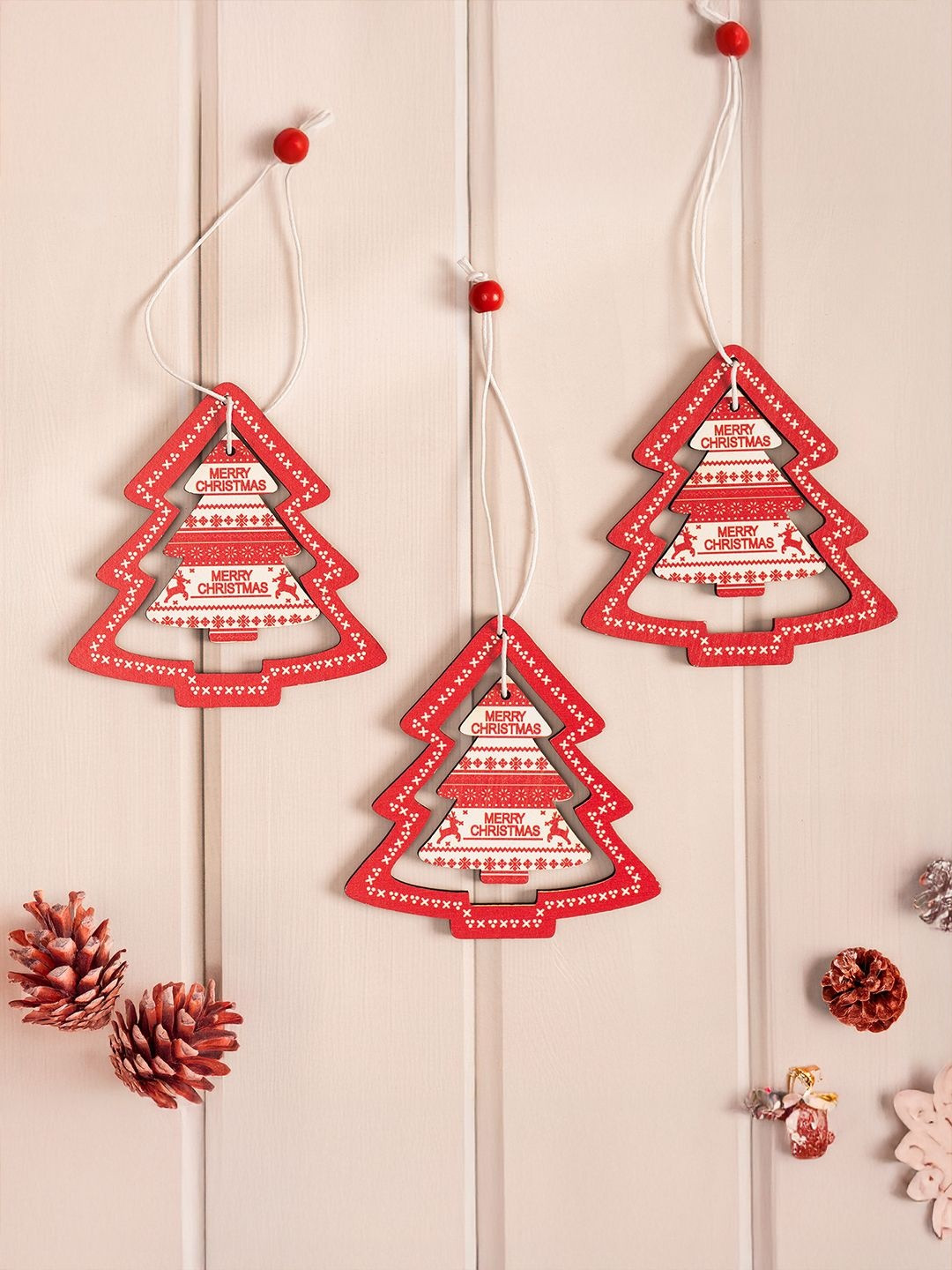The Zappy Box Set of 2 Printed Christmas Tree Hanging