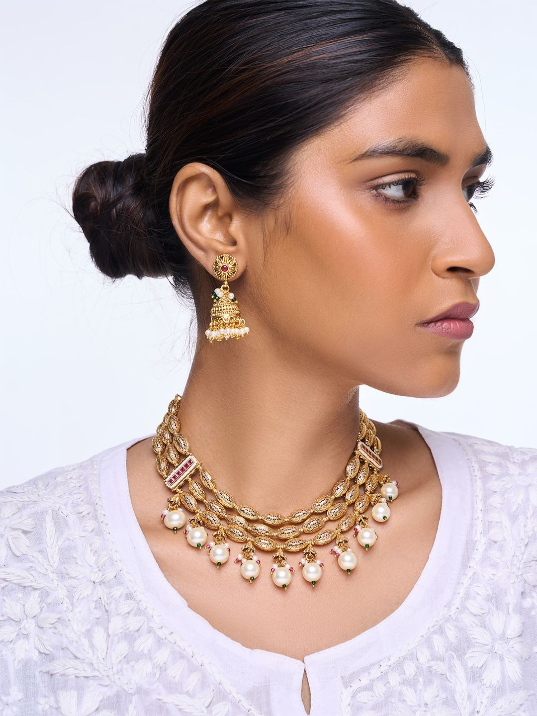 CAO Jewellery Beaded Golden Necklace