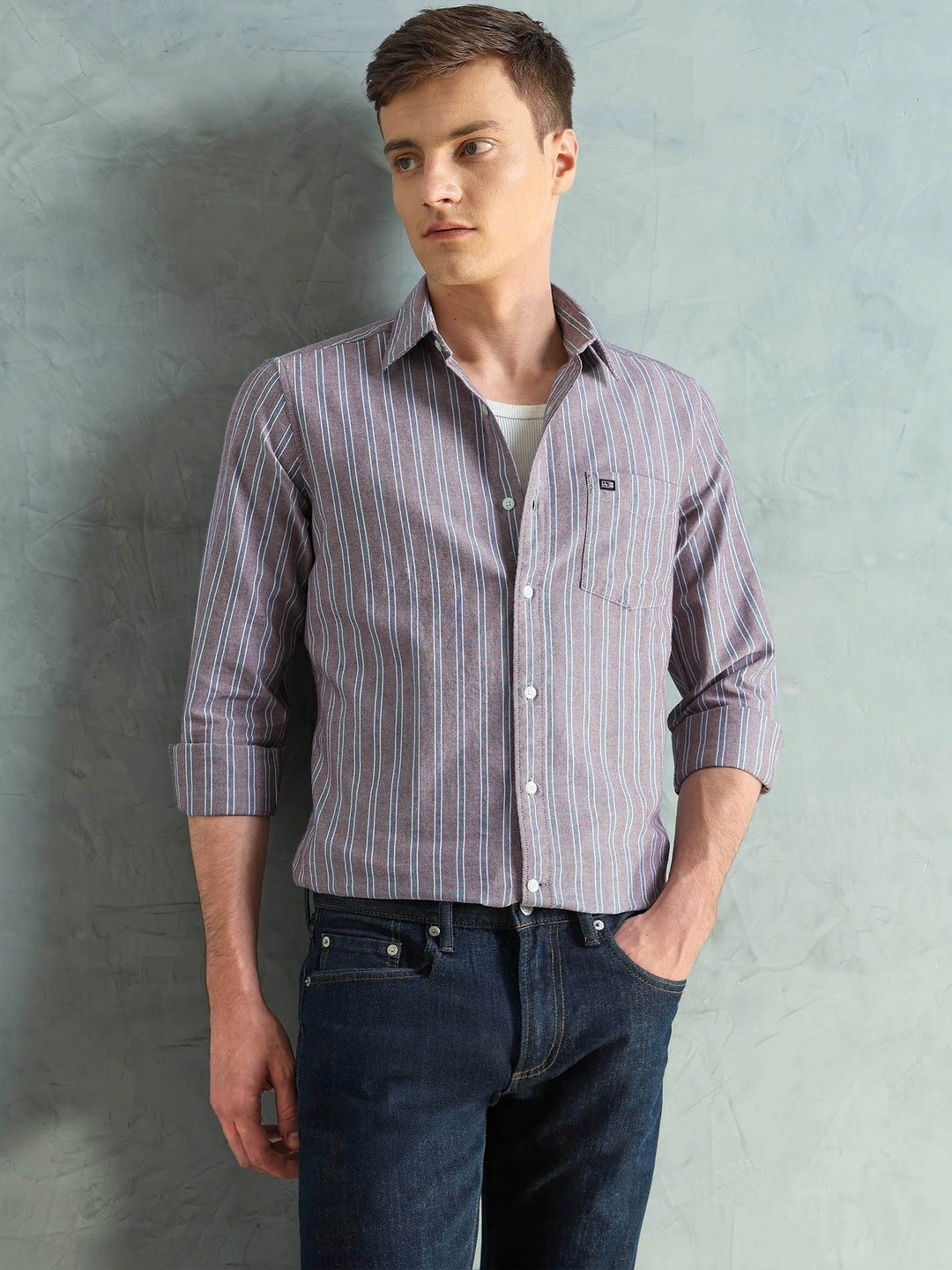 Arrow Sport Men Slim Fit Striped Casual Shirt
