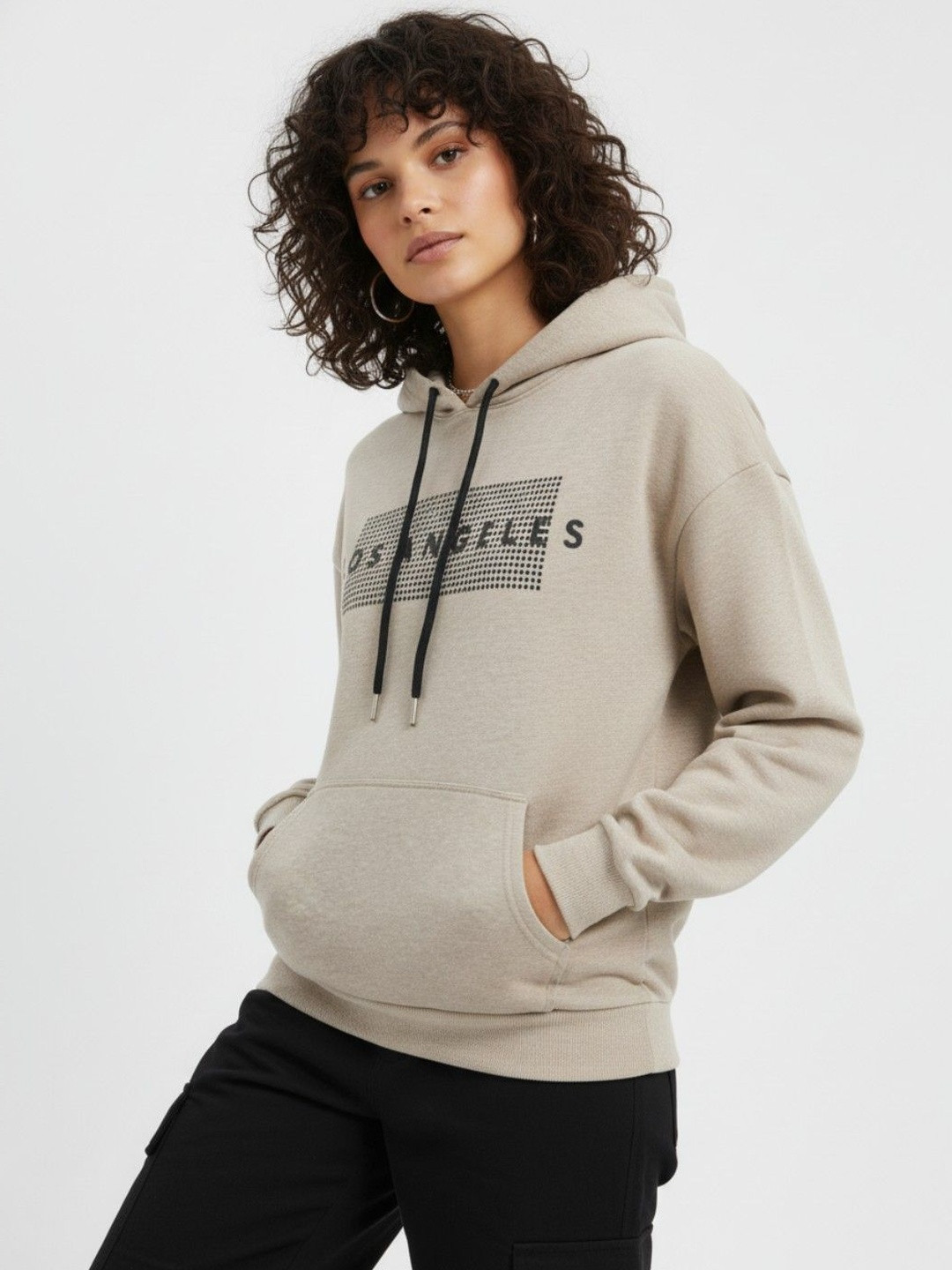Glitchez Women Oversized Printed Hoodie