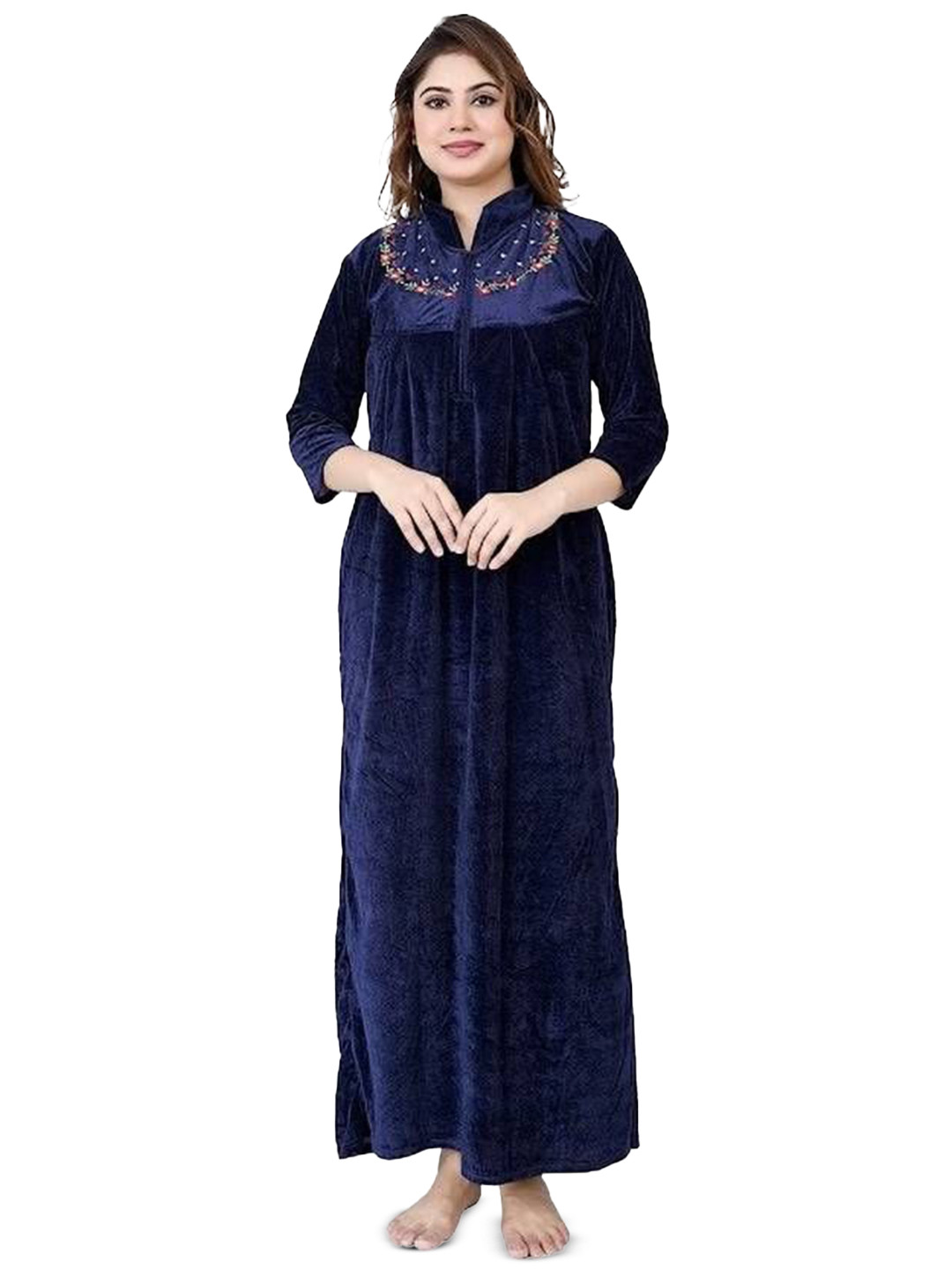 OVIDA Embroidered Maxi Nightdress