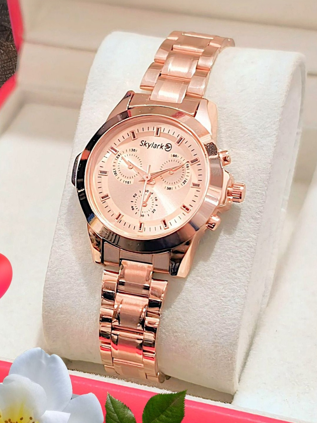 Skylark Women Dial & Stainless Steel Straps Digital Watch CEO_DO_DO-peach-125