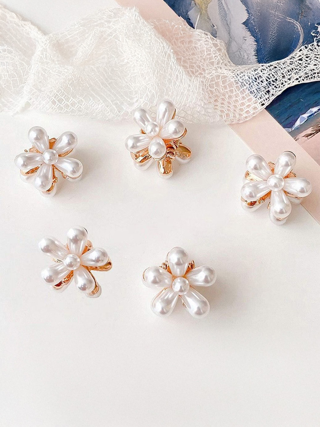 HANDBAG COLLECTION Women Set of 5 Embellished Claw Clip