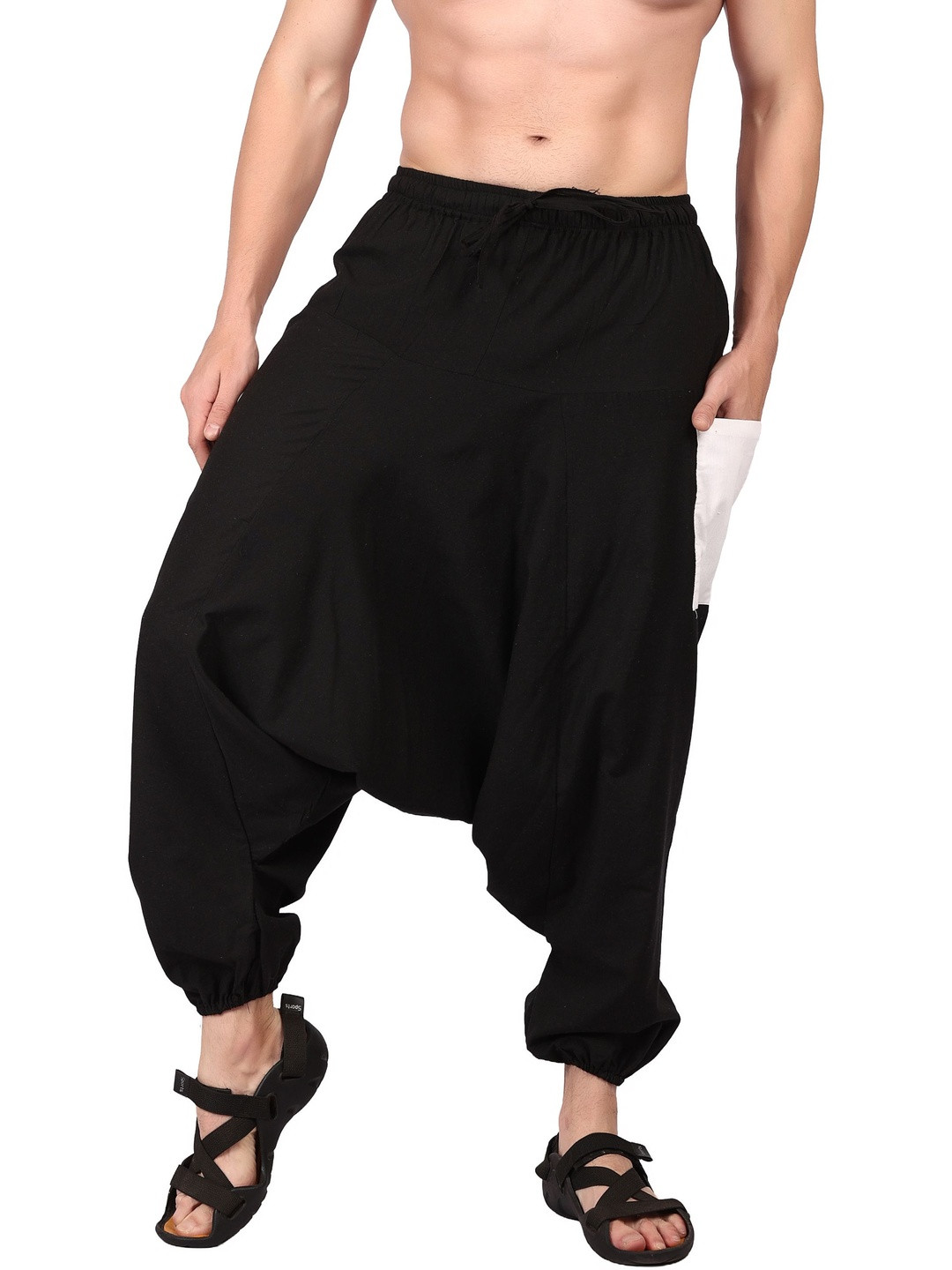 WHITEWHALE Unisex Cotton Loose Fit Harem Pants