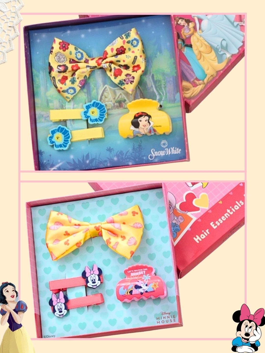 Disney By Yellow Bee Set of 2 Girls Hair Accessory Kit