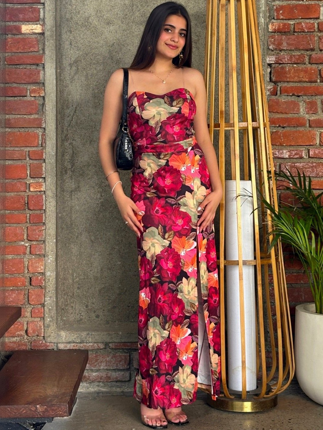 TANDUL Self Design Polyester Maxi Bodycon Dress