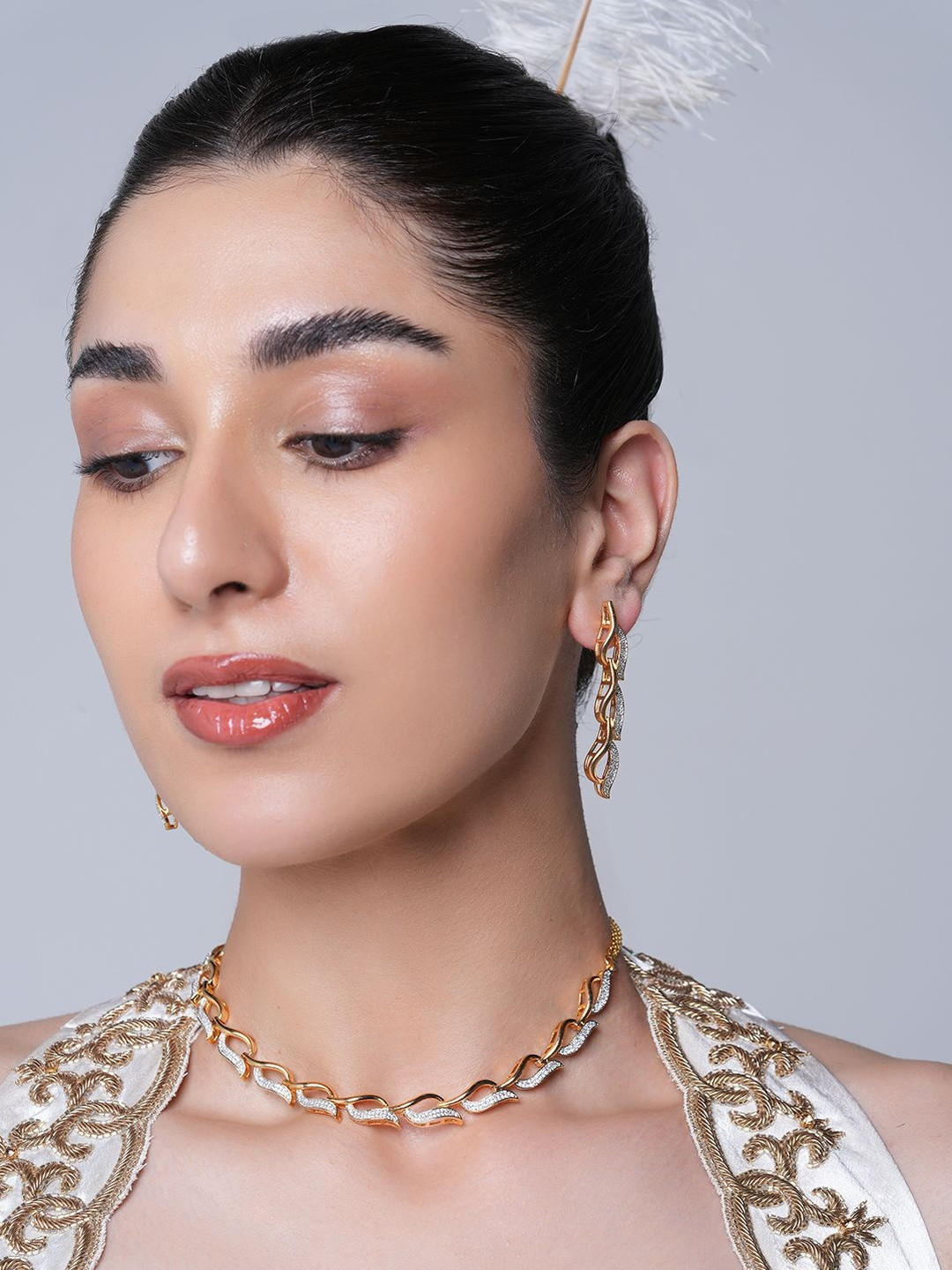 CAO Women American Diamond Jewellery Set