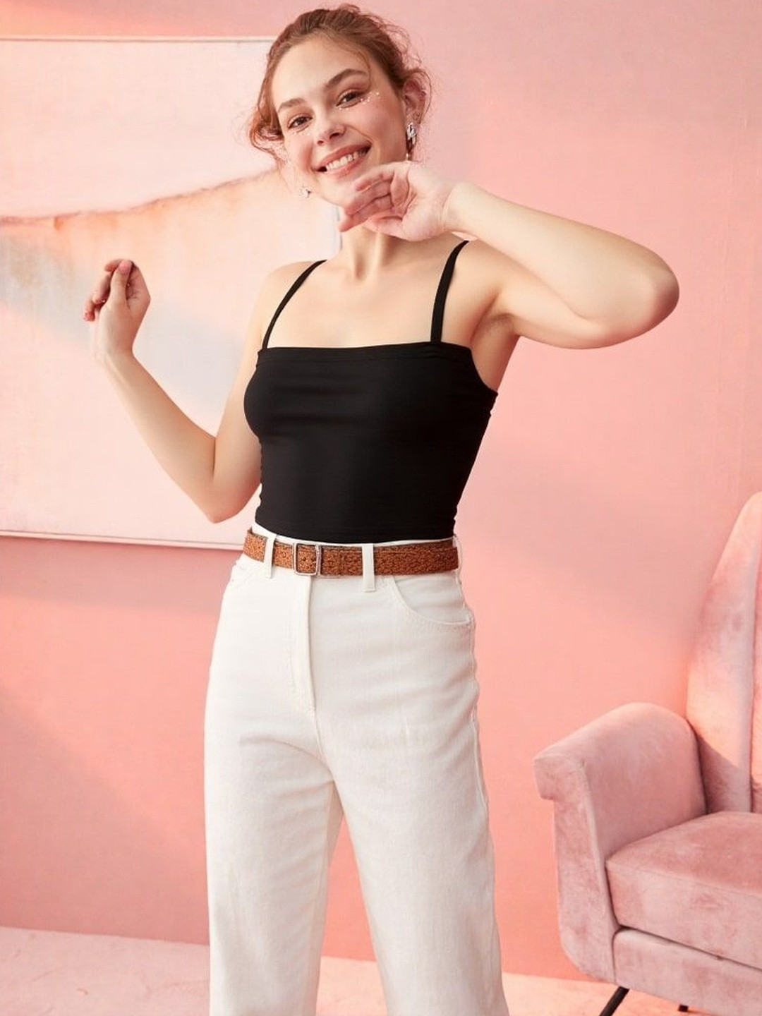 STITCH THREAD Tank Crop Top