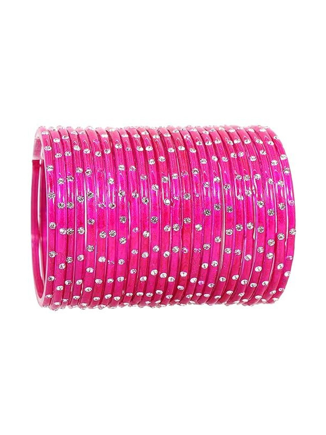 SD Star Rose Glass Artificial Stones & Beads Bangle