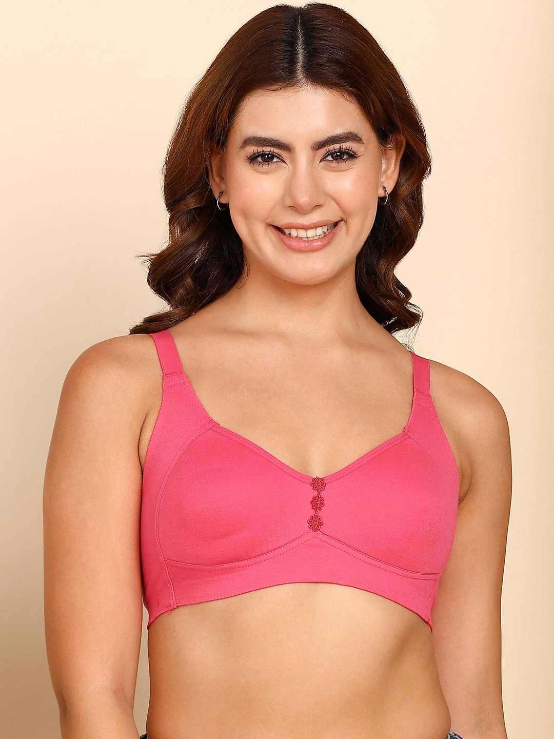DressBerry Breathable Cotton Plus Size M-Frame Minimiser Non-Padded Bra