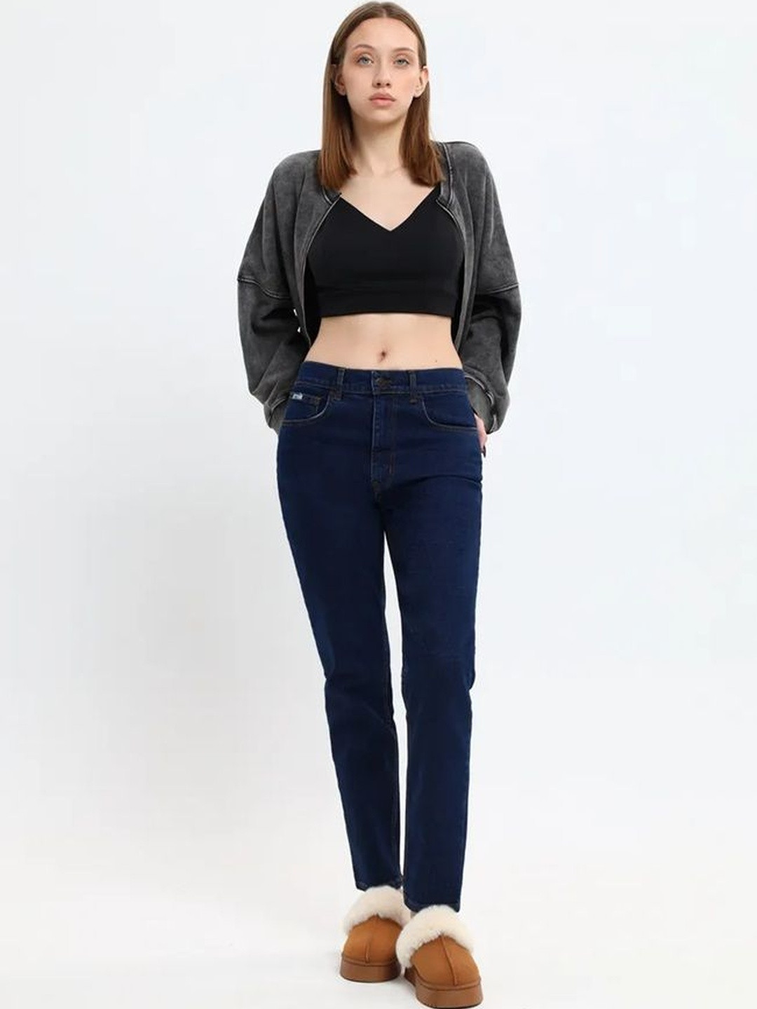 Aadvi Fashion Women Smart Slim Fit High-Rise Stretchable Jeans