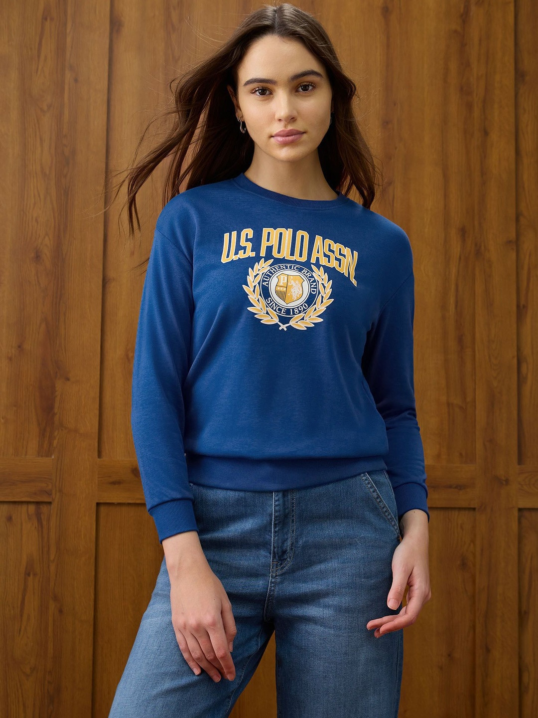 U.S. Polo Assn. Women Women Printed Sweatshirt