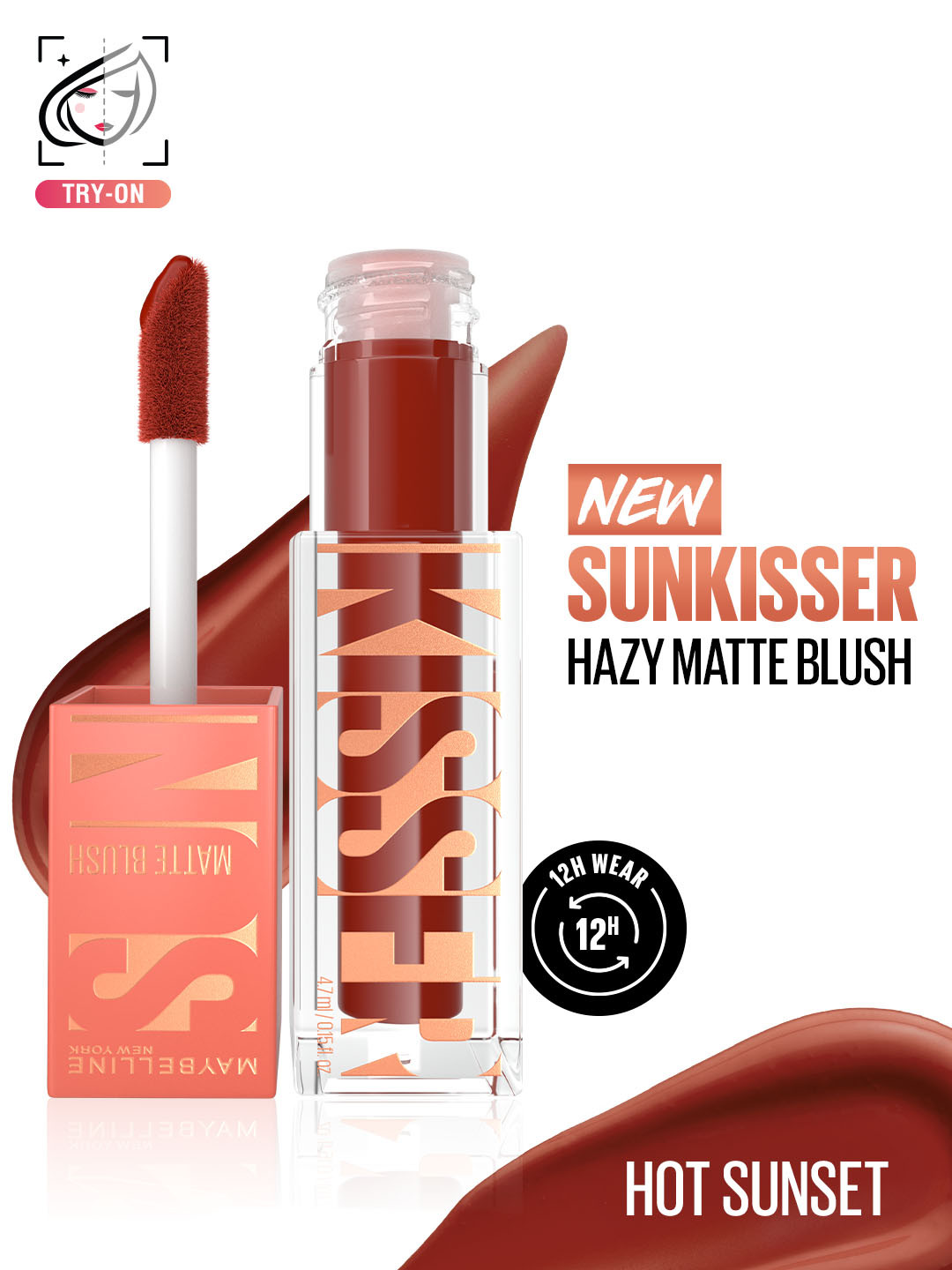 Maybelline Sunkisser Hazy Matte Transfer Proof Blush 4.7g - Hot Sunset 37