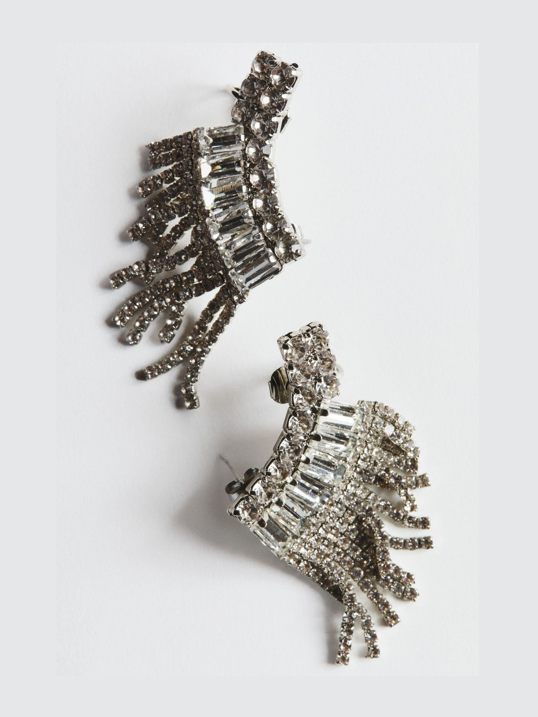 H&M Wing-Shaped Rhinestone Earrings