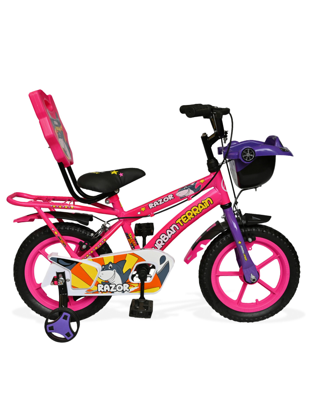 URBAN TERRAIN Boys Razor 14T Steel Frame & Inbuilt Carrier Bicycle