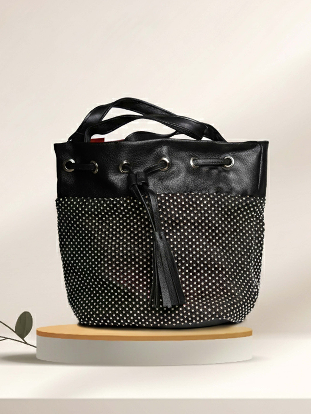 Hi Look Geometric Textured Structured Shoulder Bag