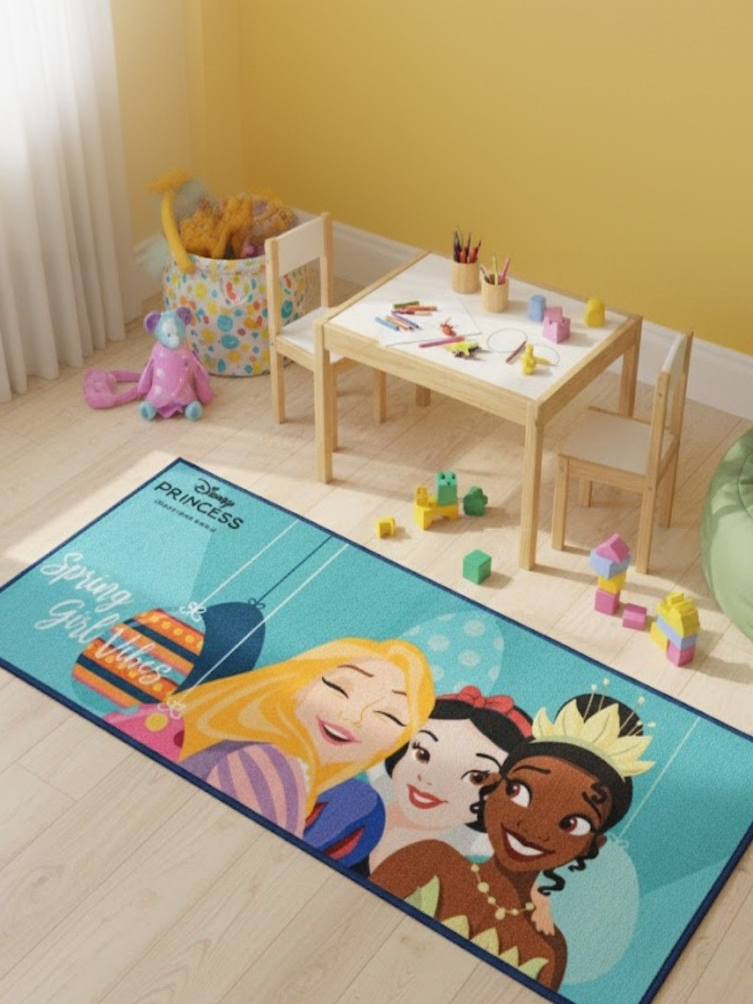 Disney Princess Cartoon Characters Anti-Skid Nylon Carpet