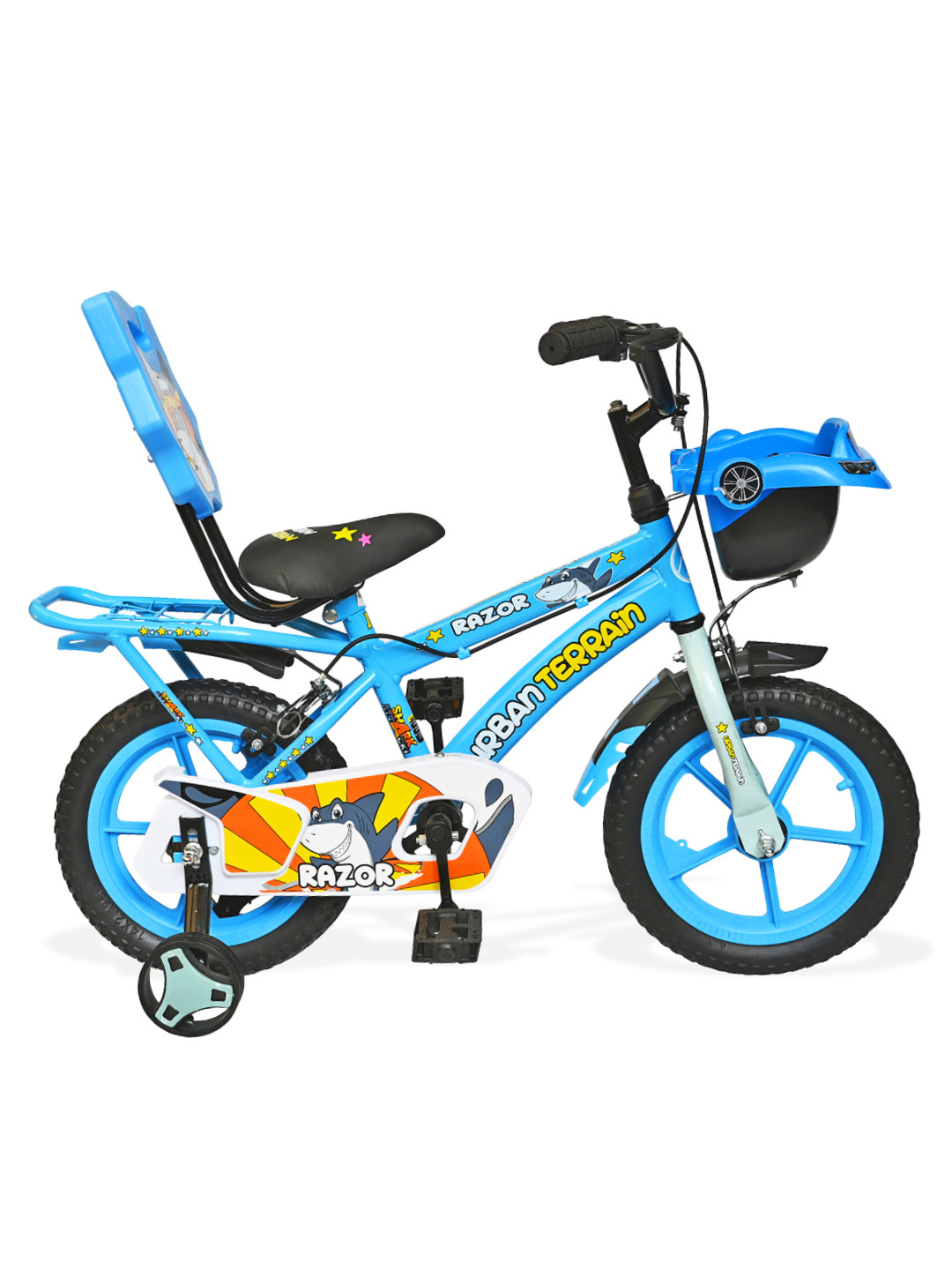 URBAN TERRAIN Boys Razor 14T Steel Frame With Inbuilt Carrier Bicycle