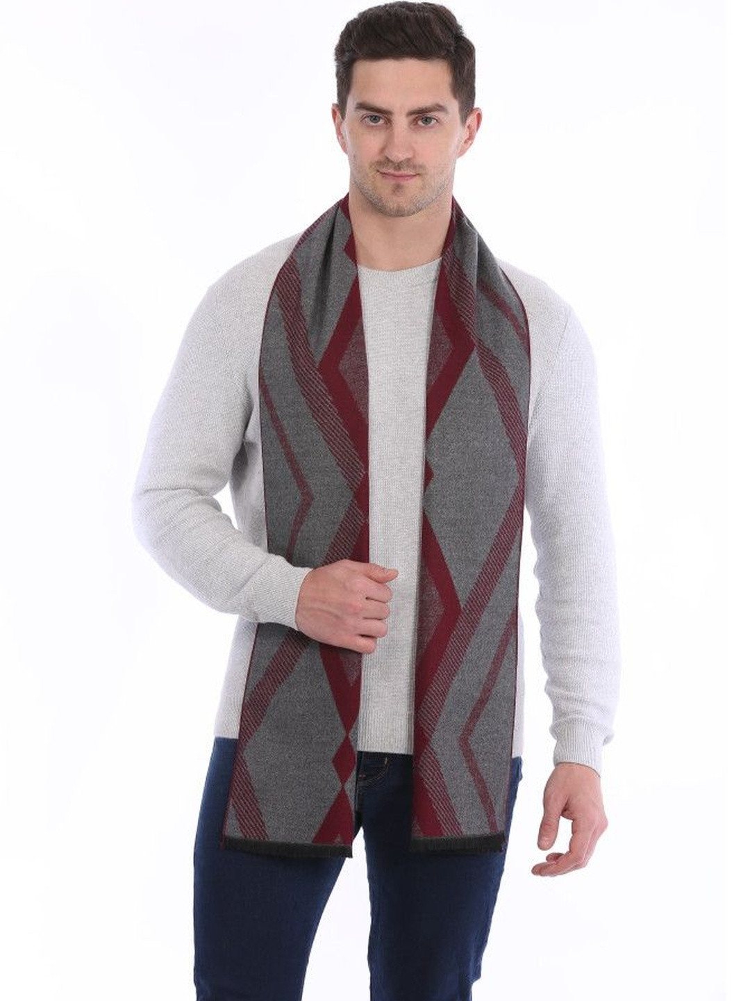Moda Rapido Men Checked Cashmere Designer Mufflers