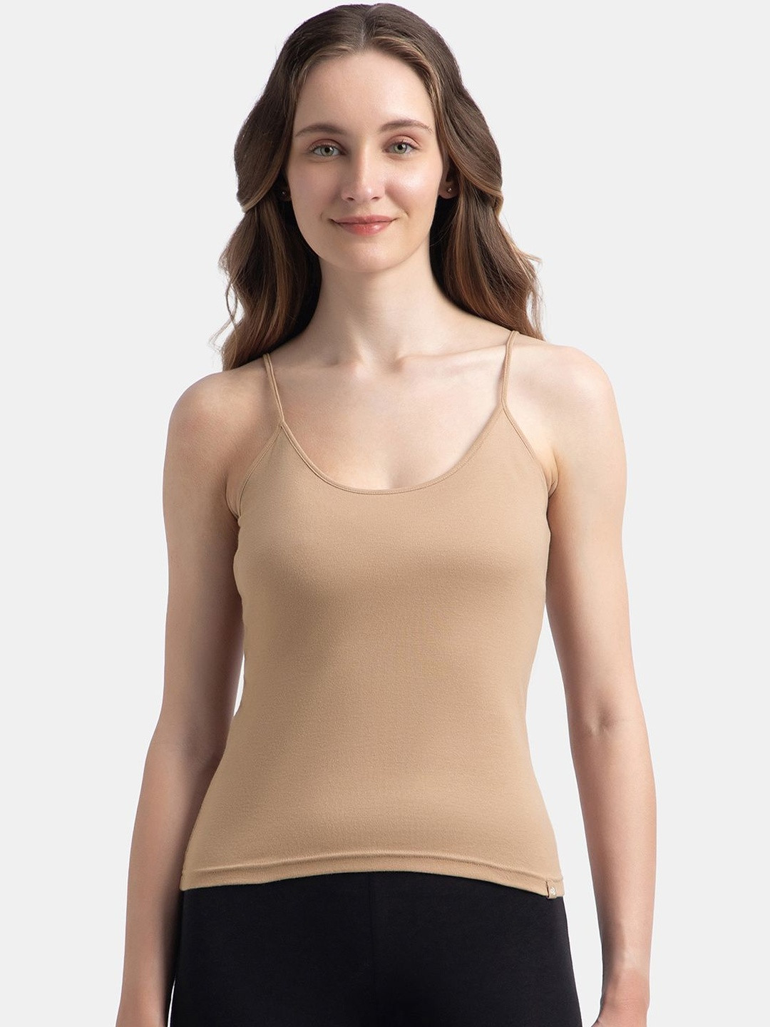 Jockey Super Combed Cotton Camisole with Adjustable Straps and StayFresh Treatment-1487