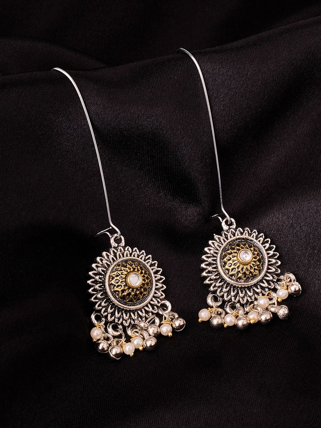 Forever Glam by Pantaloons Floral Drop Earrings