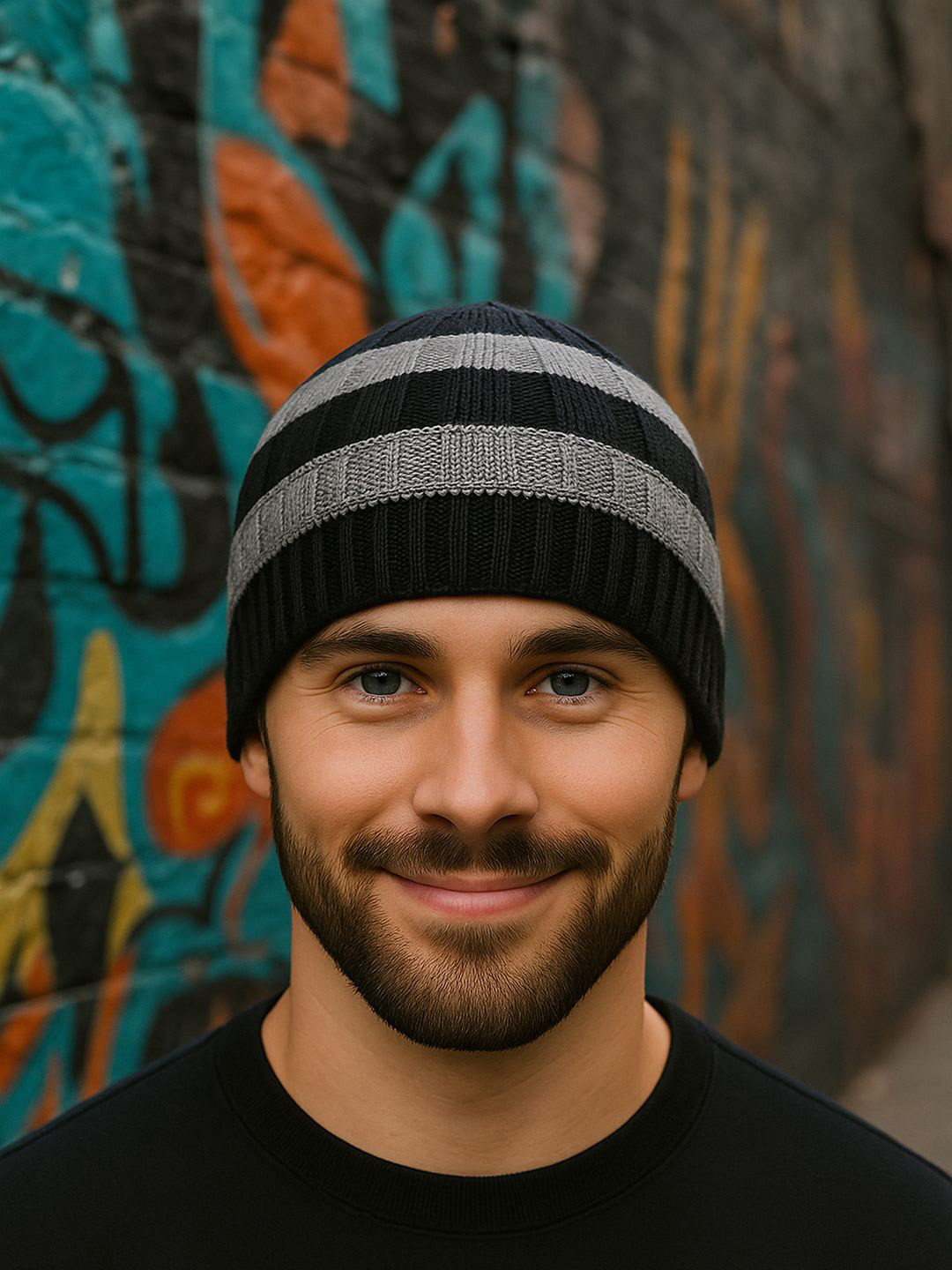 SZN Men Colourblocked Beanie