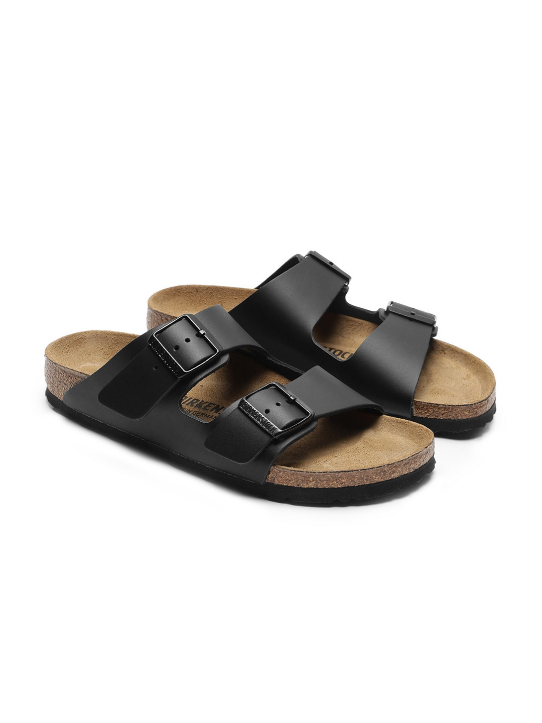 Birkenstock Unisex Black Arizona Natural Leather Narrow Width Sandals