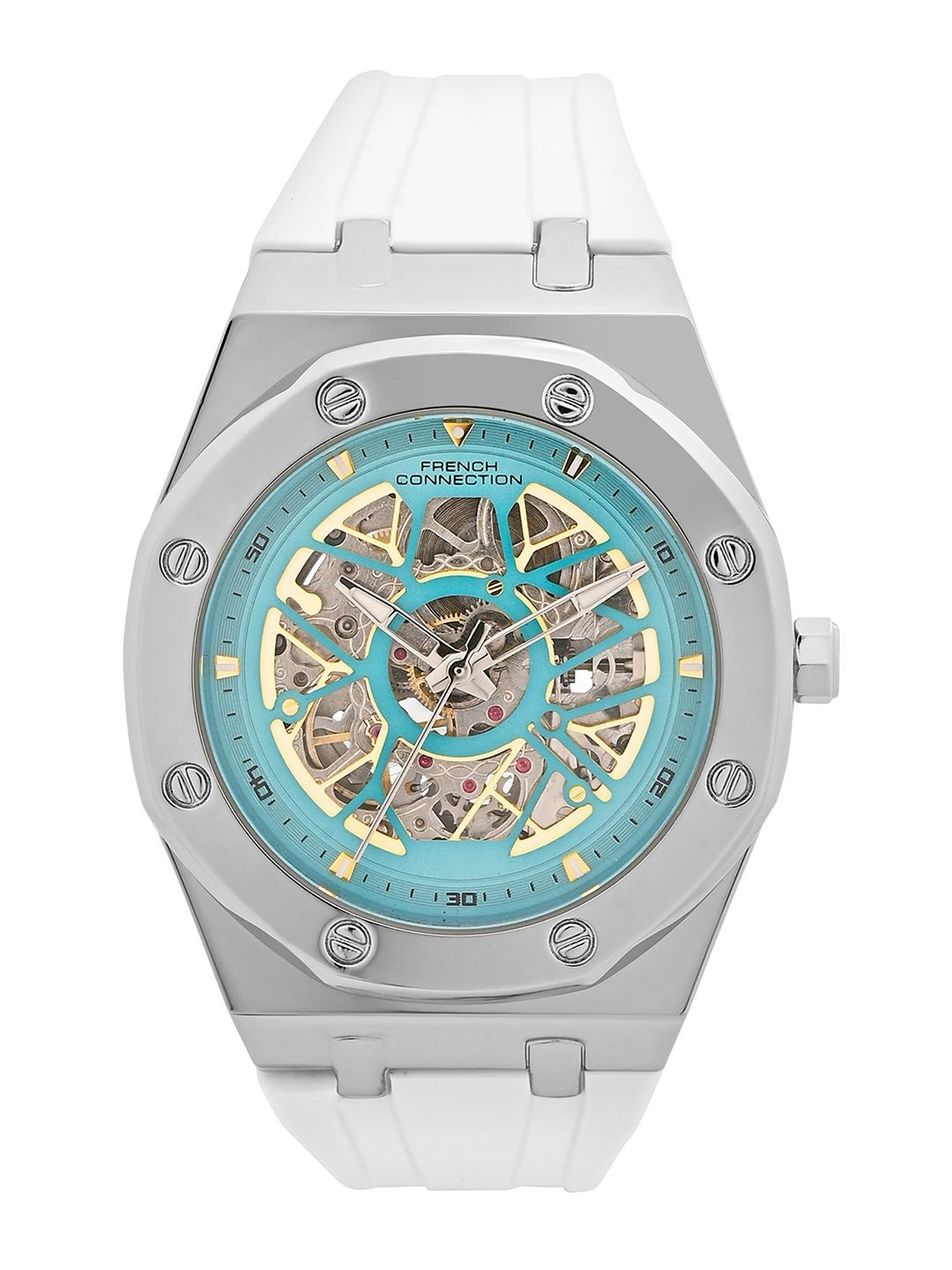 French Connection Men Skeleton Dial & Straps Analogue Automatic Motion Powered Watch FCA28W