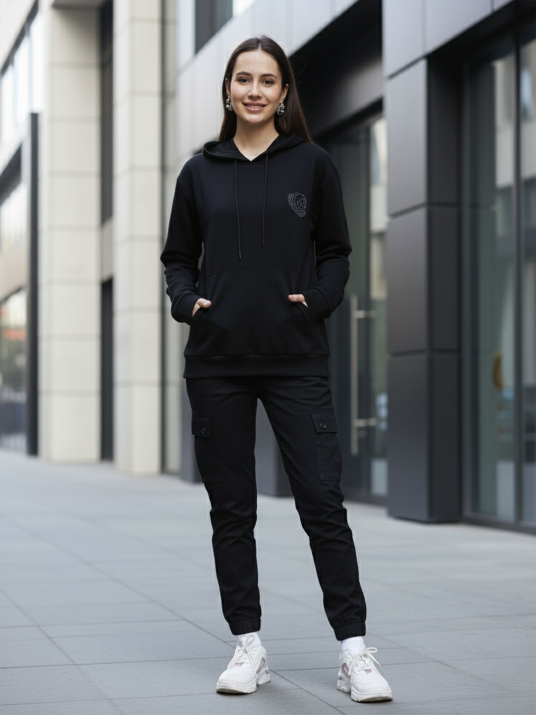 9shines Label Women Warm, Relaxed & Trendy Fit Cozy Loop-Knit Hoodie