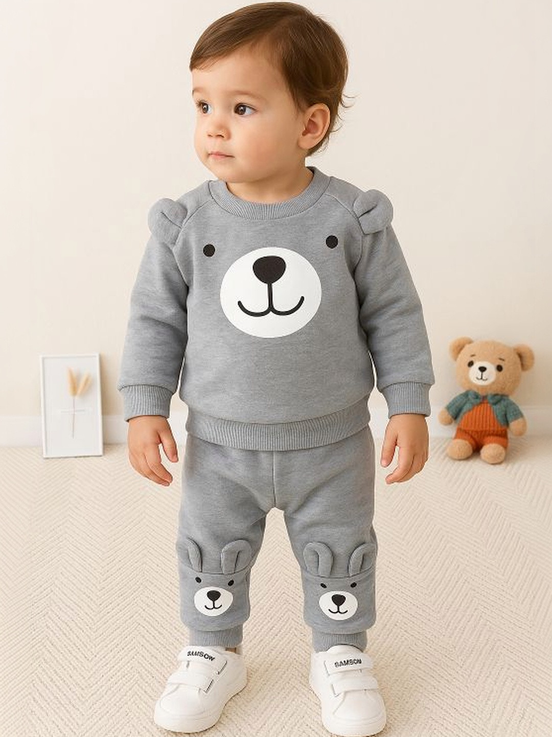 YK Kids Long Sleeve Sweatshirt with Jogger Set