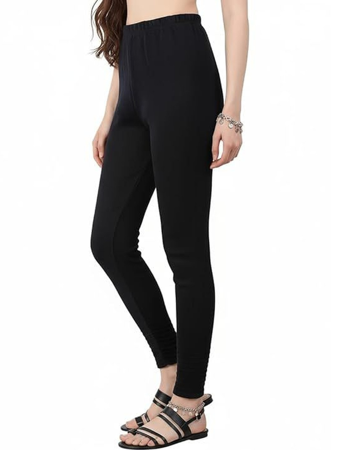 Thrifty Thread Women Mid-Rise Churidar-Length Leggings