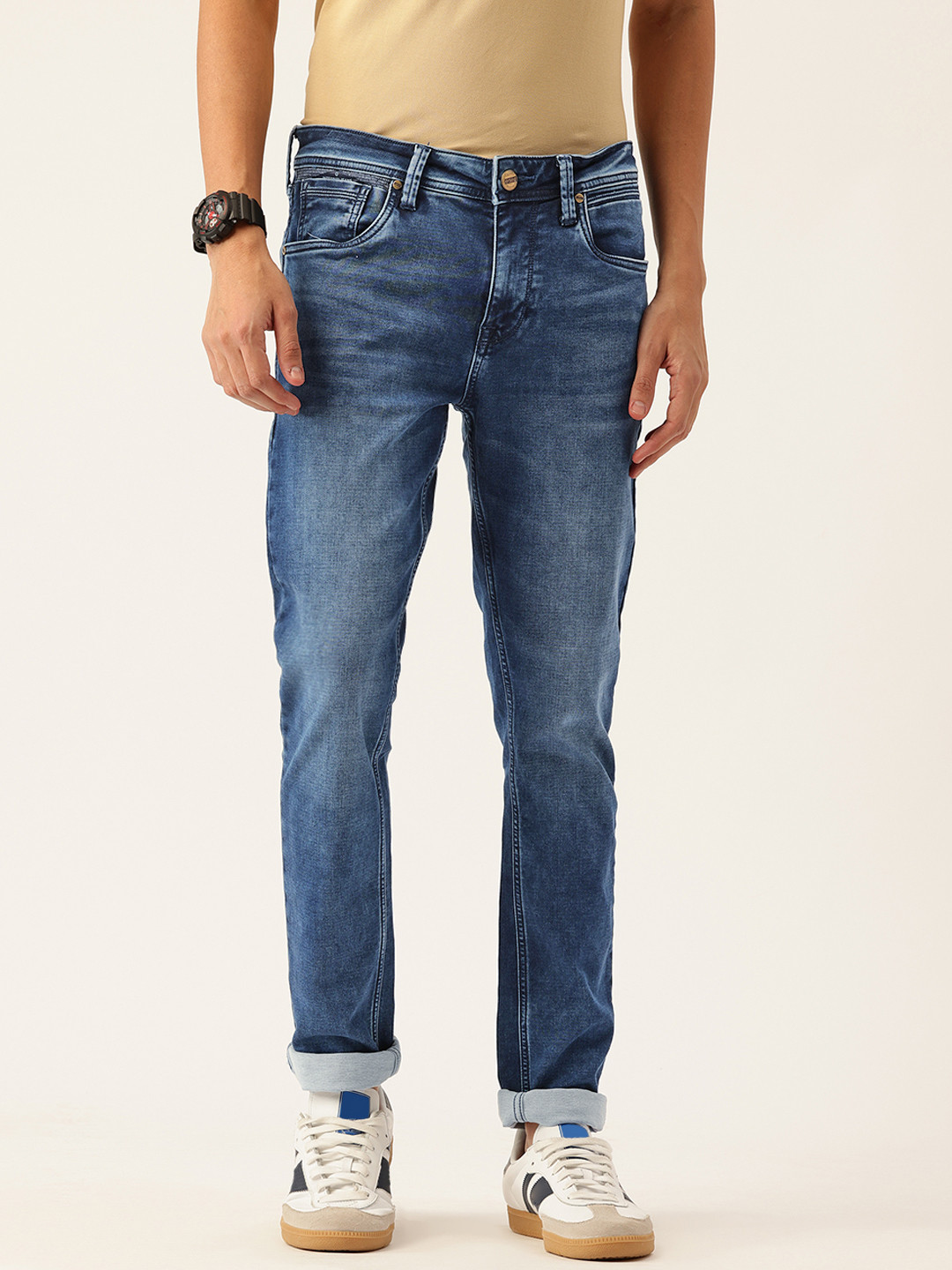 Integriti Men Smart Skinny Fit Mid-Rise Stretchable Jeans