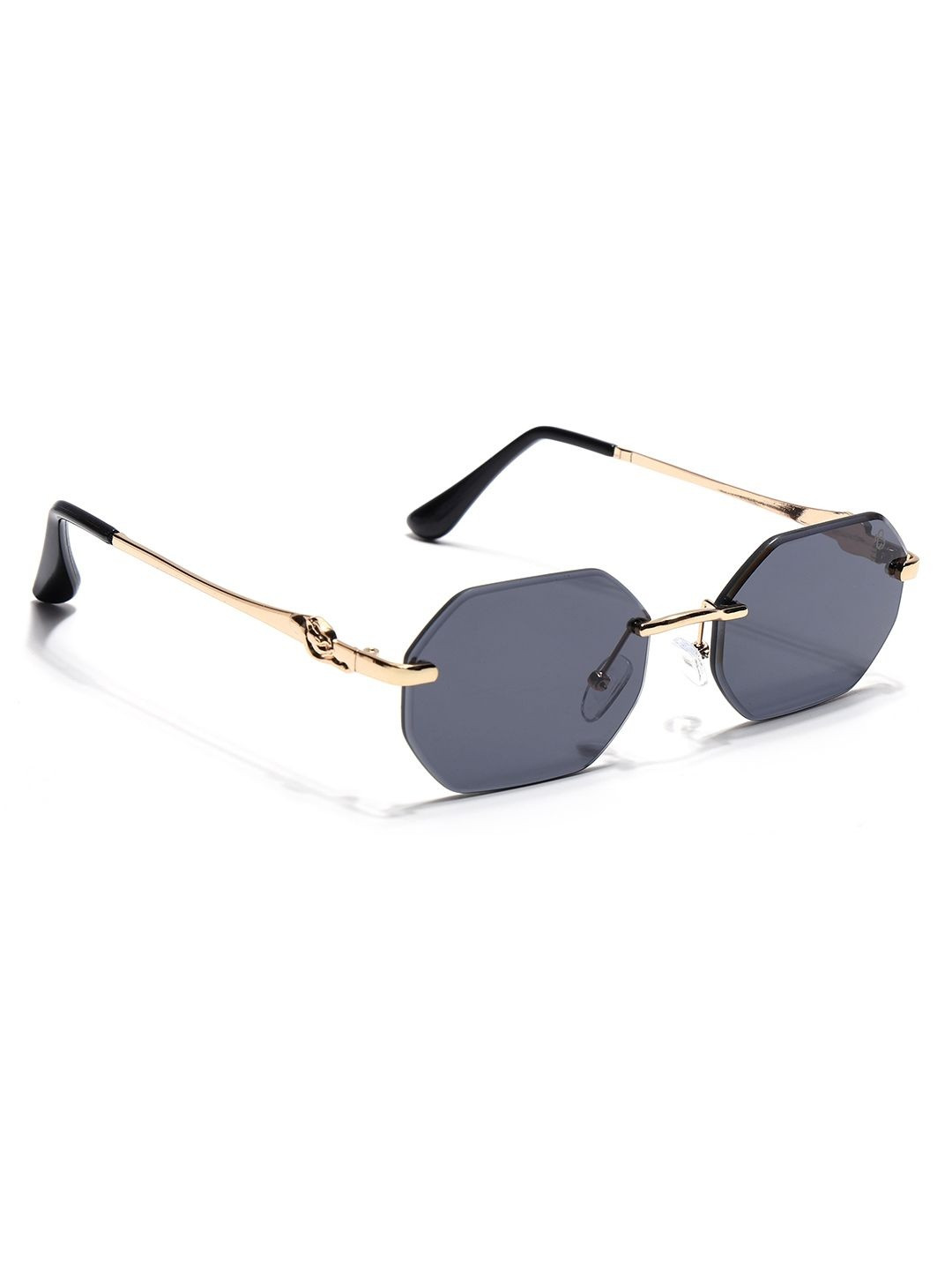 Eyejack Unisex Rimless Octagon Sunglasses with UV Protected Lens C565CL2221
