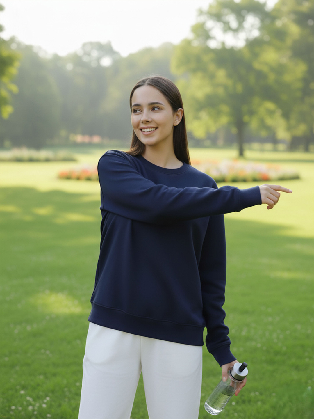 9shines Label Women's Loop-Knit Chic Comfort for Everyday Wear Sweatshirt