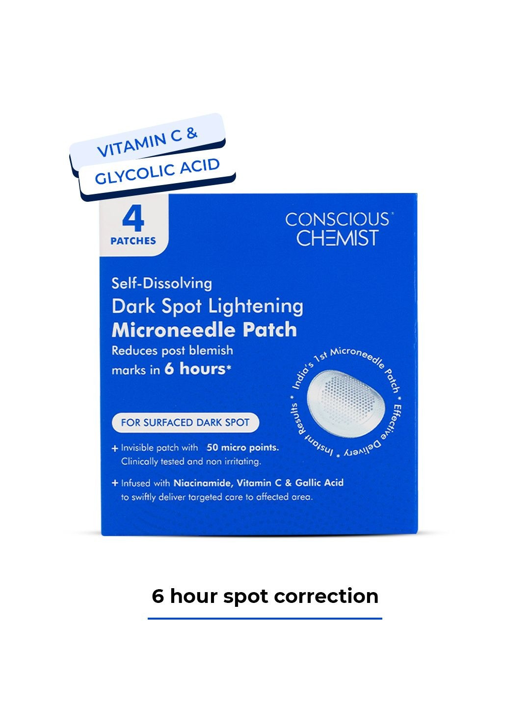 Conscious Chemist Self Dissolving Dark Spot Microneedle Patches With Vitamin C - 5 g
