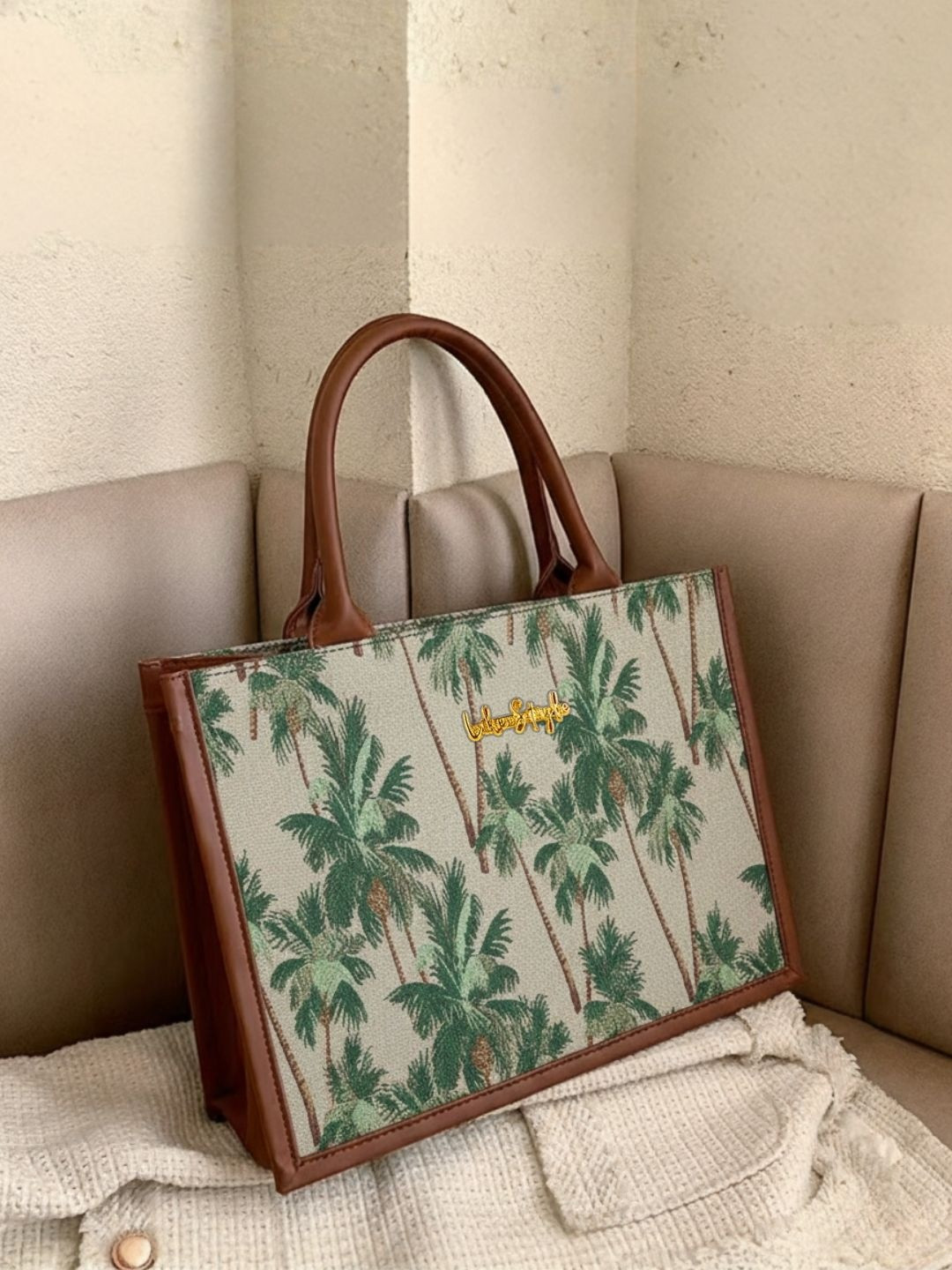 LIKE STYLE Printed Structured Tote Bag