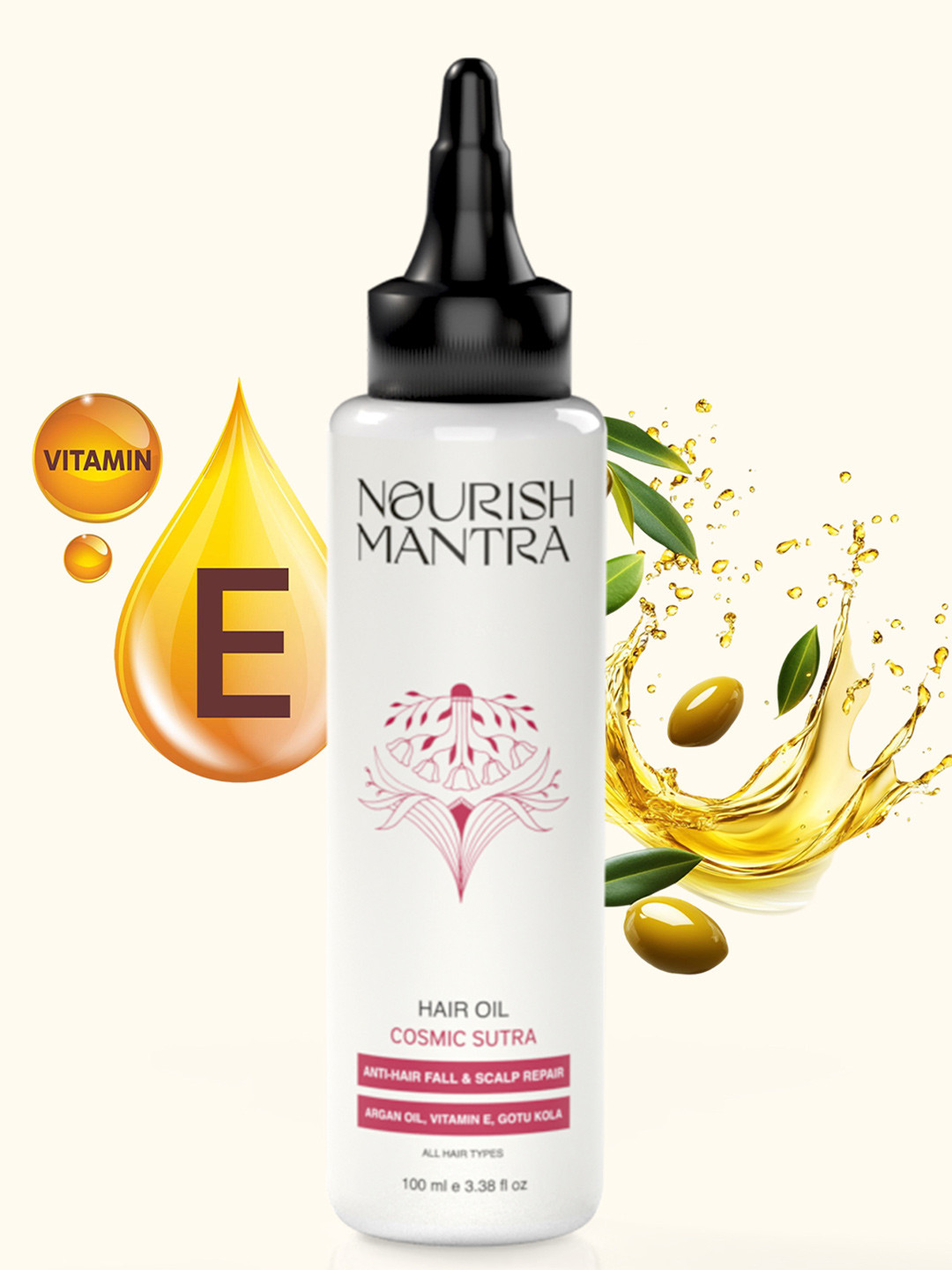 Nourish Mantra Cosmic Sutra Hair Oil With Vitamin E & Gotu Kola - 100 ml
