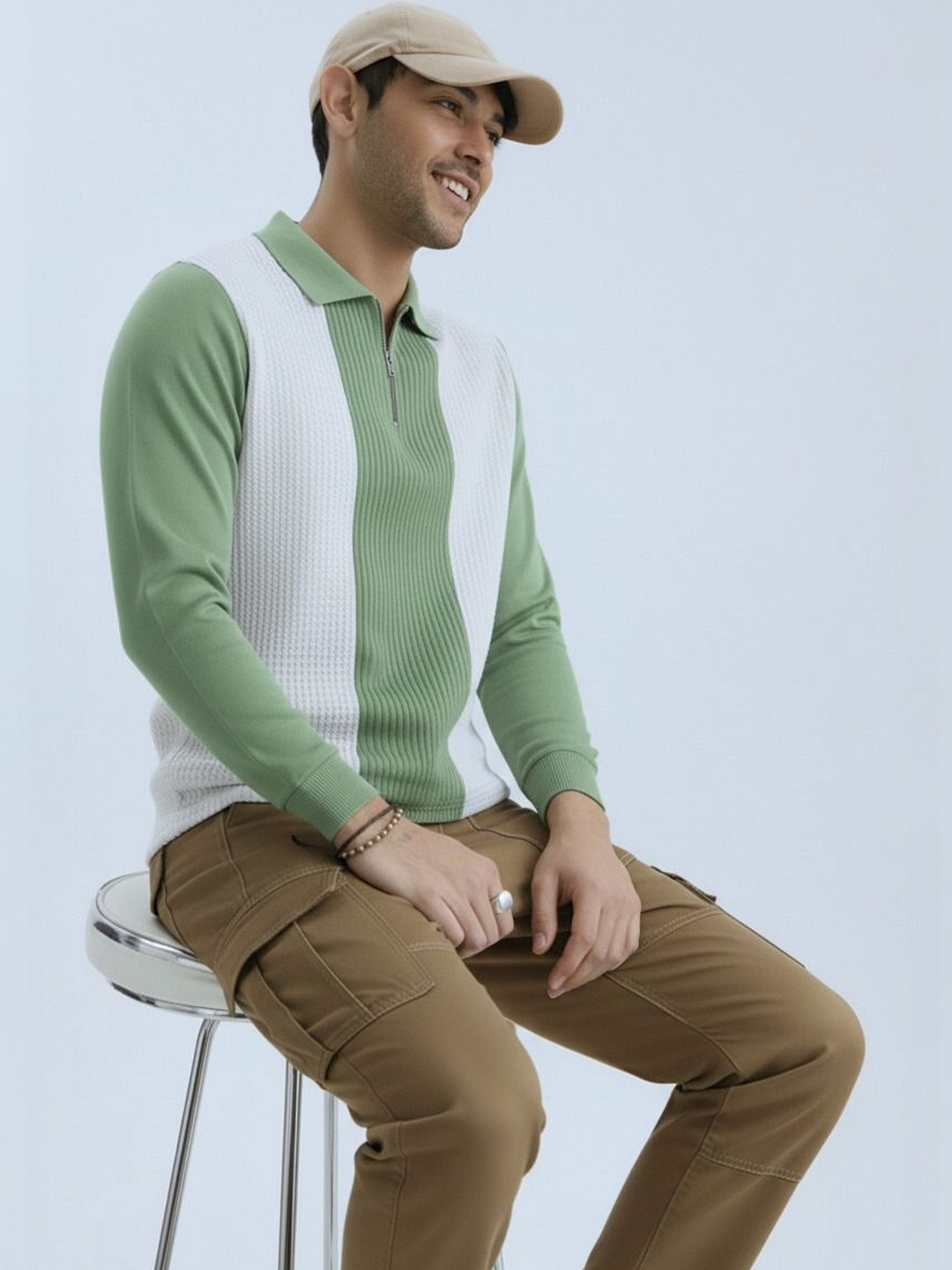 Try This Men Colourblocked Polo Collar 1 T-shirt
