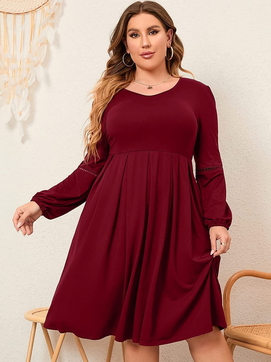 TASHVIKA'S PU Coated A-Line Dress