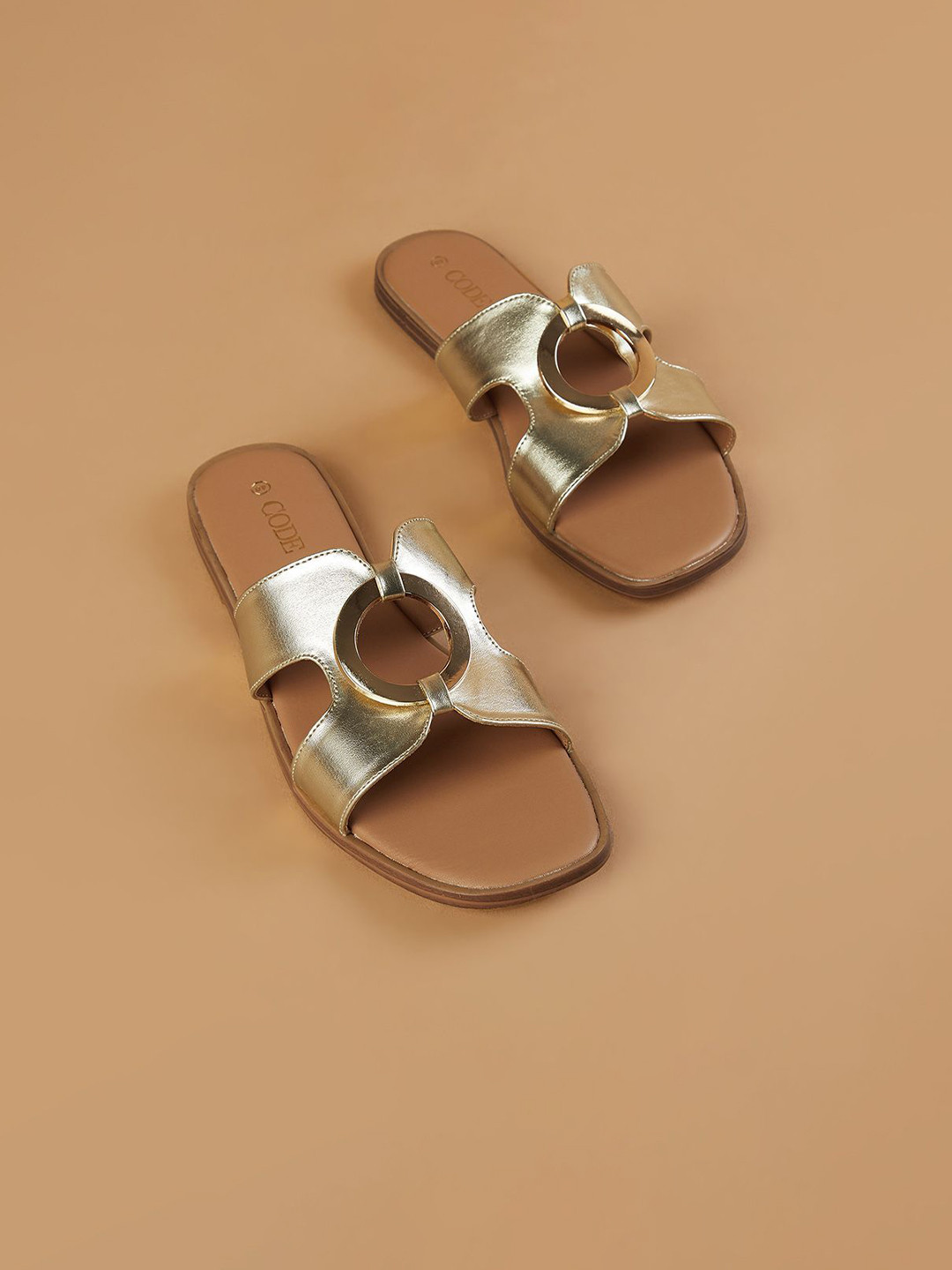 CODE by Lifestyle Women Solid PU Comfort Sandals