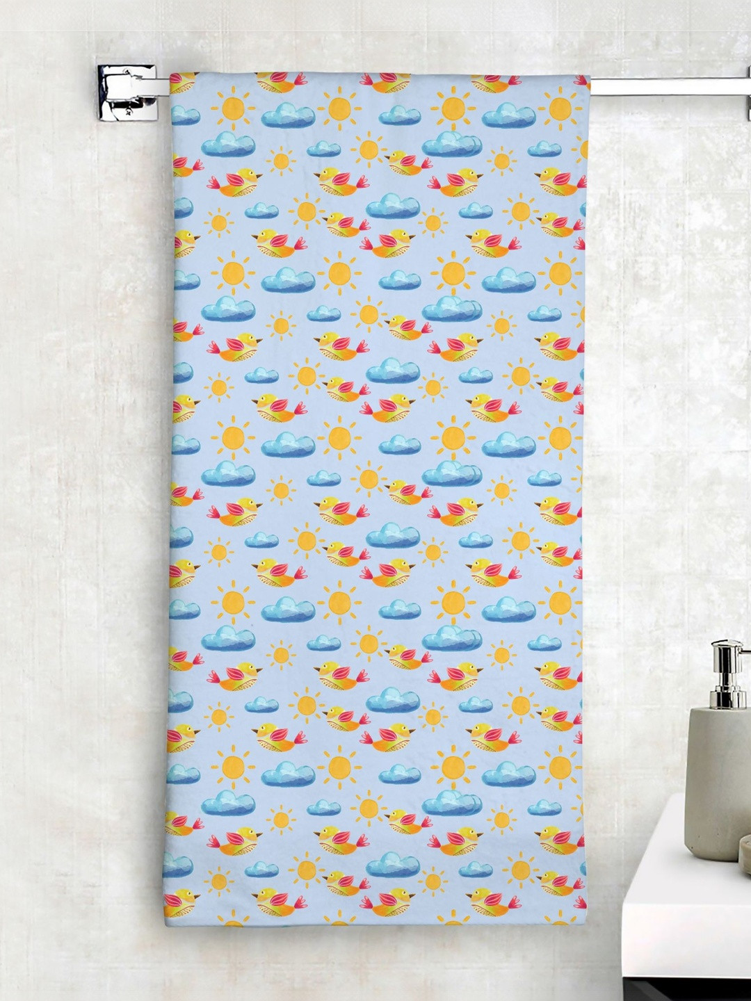 Eco Sense Kids Printed 350 GSM Cotton Super Absorbent Bath Towel