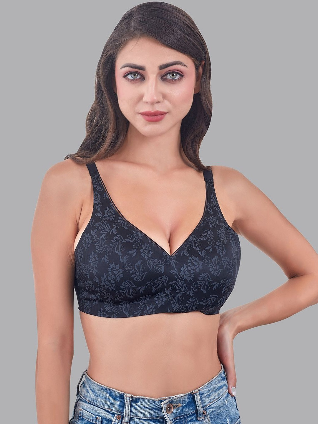 LIBRA Floral Bra Full Coverage Lightly Padded