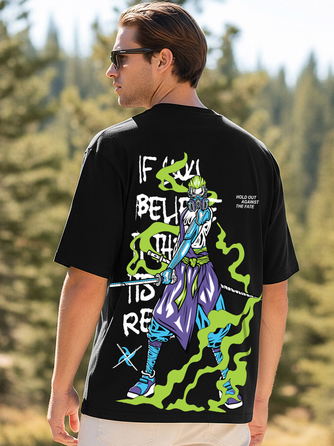 Bewakoof Andre Graphic Printed Cotton Oversized T-shirt