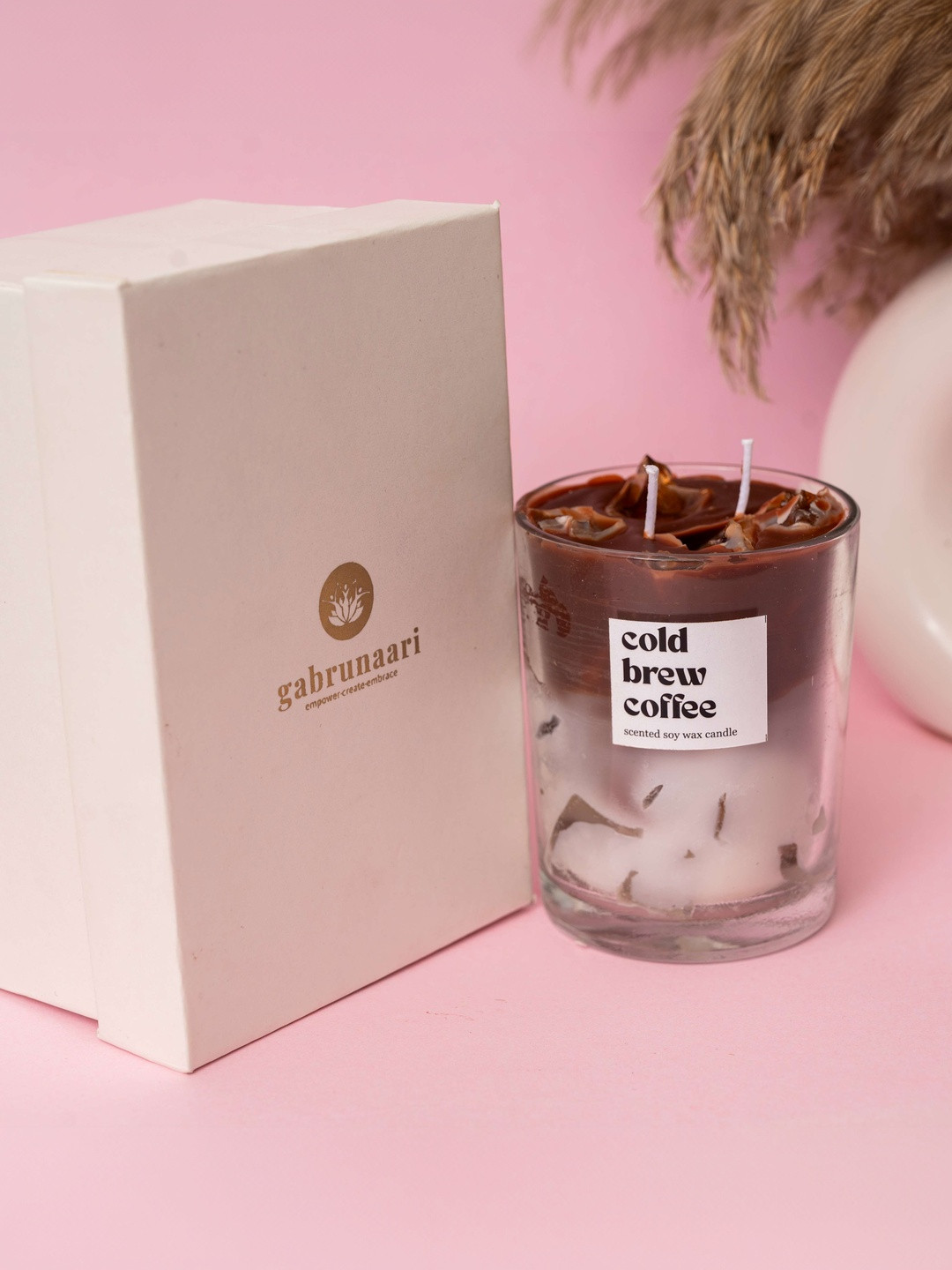 gabrunaari Brewed Bliss Grande Large Cold Brew Latte Jar Candle