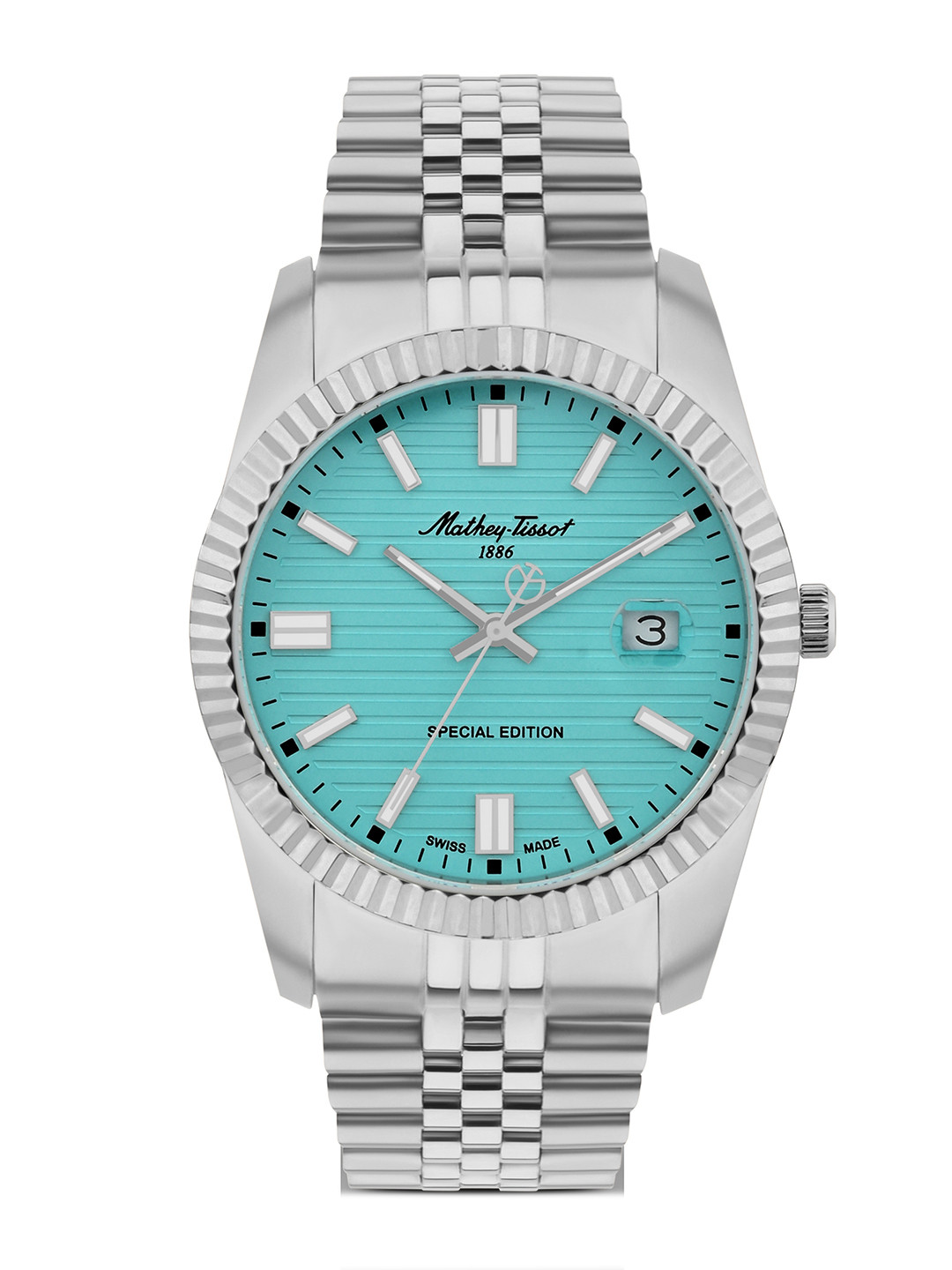 Mathey-Tissot Men Dial & Stainless Steel Bracelet Style Straps Analogue Watch H810TI