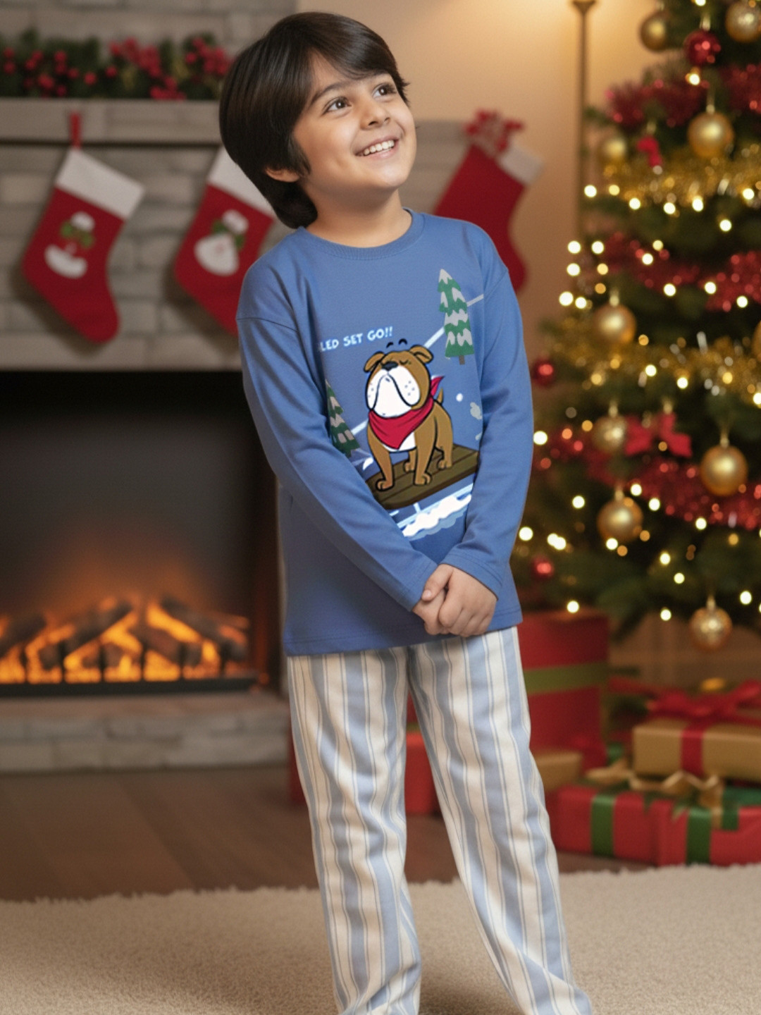 Nap Chief Kids Animal Printed Pure Cotton Night Suit