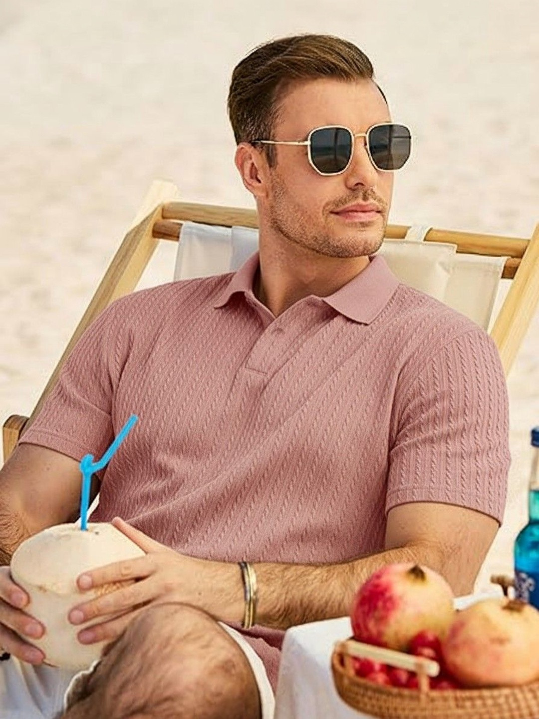 RAHI TRENDZ Men Polo Collar T-shirt
