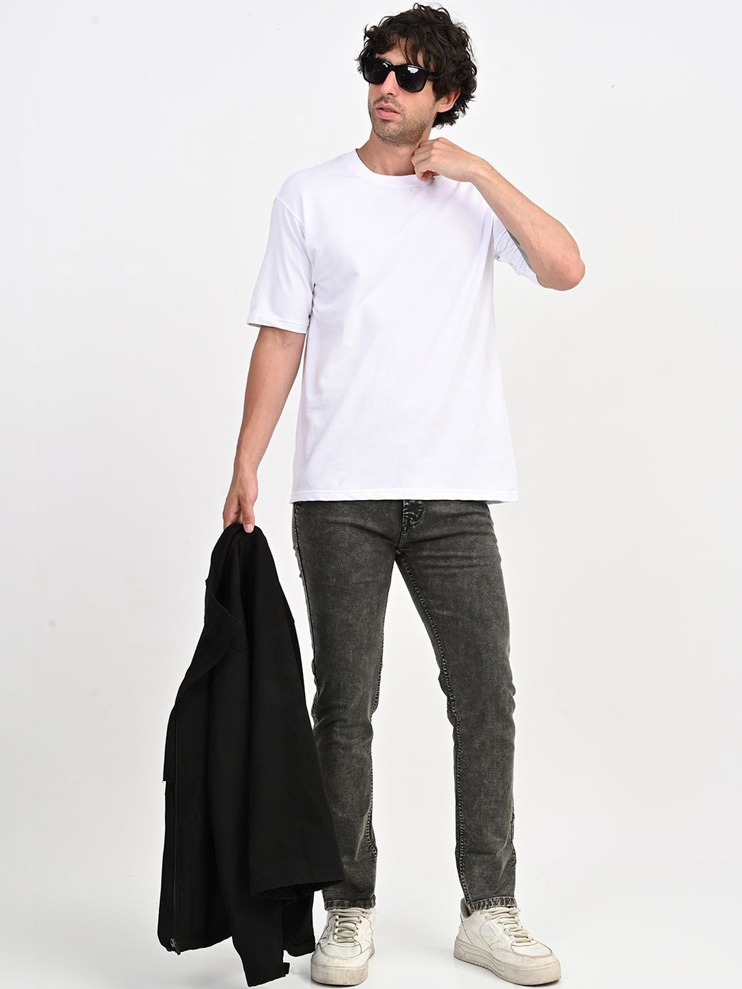 Native Bull Men Classic Slim Fit Mid-Rise Light Fade Stretchable Jeans